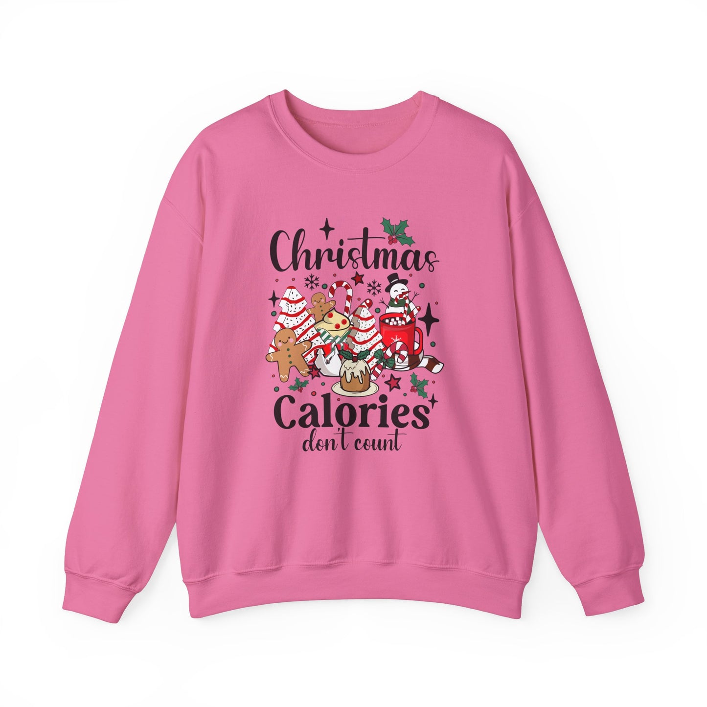 Christmas Calories Don't Count Crewneck Sweatshirt | Unisex Holiday Sweatshirt - Ileana Marie Designs