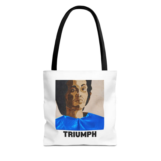 Triumph Tote Bag for Inspiration And Empowerment, Motivational Gift for Students, Eco-Friendly Shopping Bag, Artistic Statement