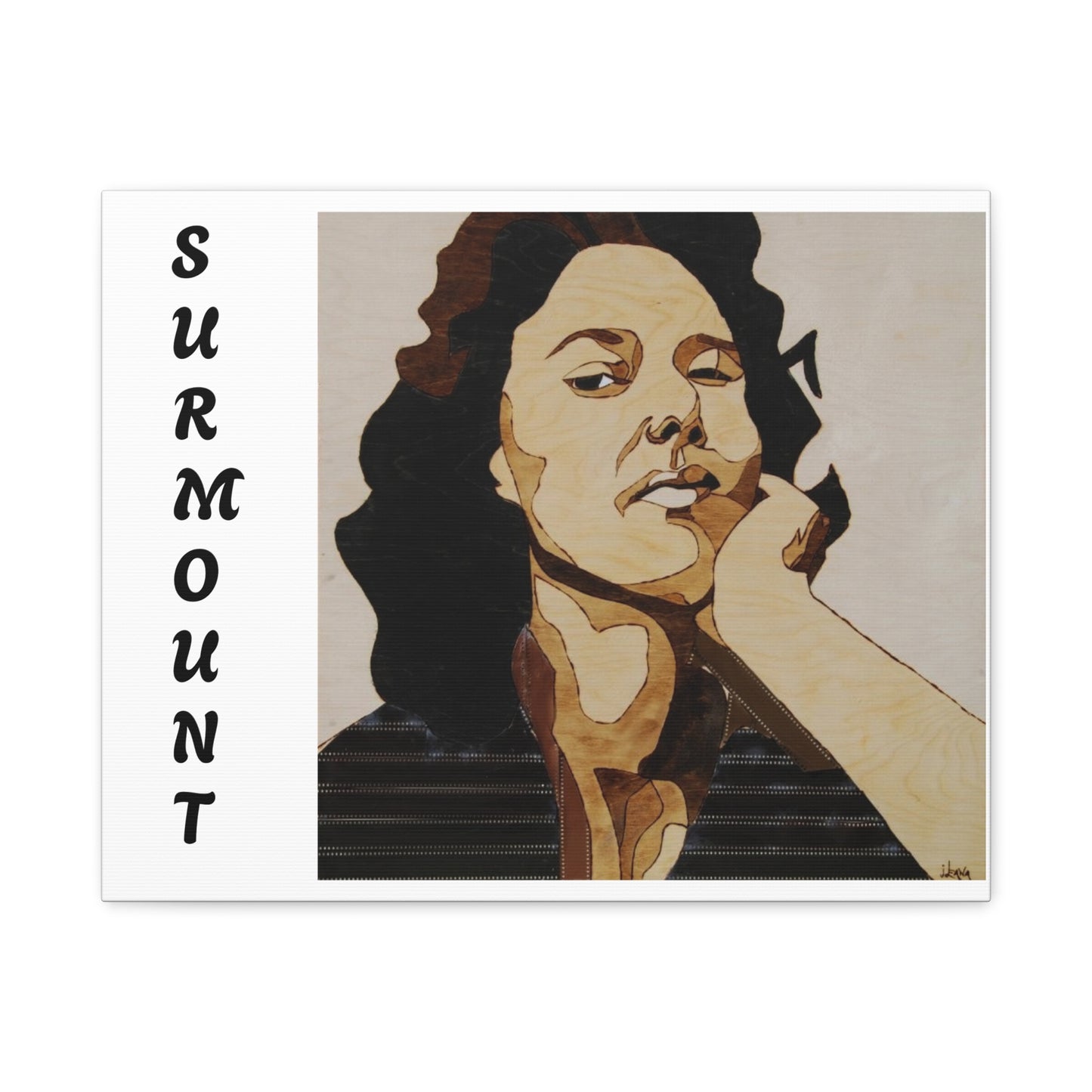 "Surmount", Dorothy Danbridge inspired  Contemporary Art Canvas Print - Modern Serene Portrait Decoration