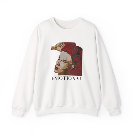 Emotional Art Crewneck Sweatshirt, Unisex Graphic Sweatshirt, Fashionable Streetwear, Cozy Gift for Art Lovers, Perfect for Everyday Wear