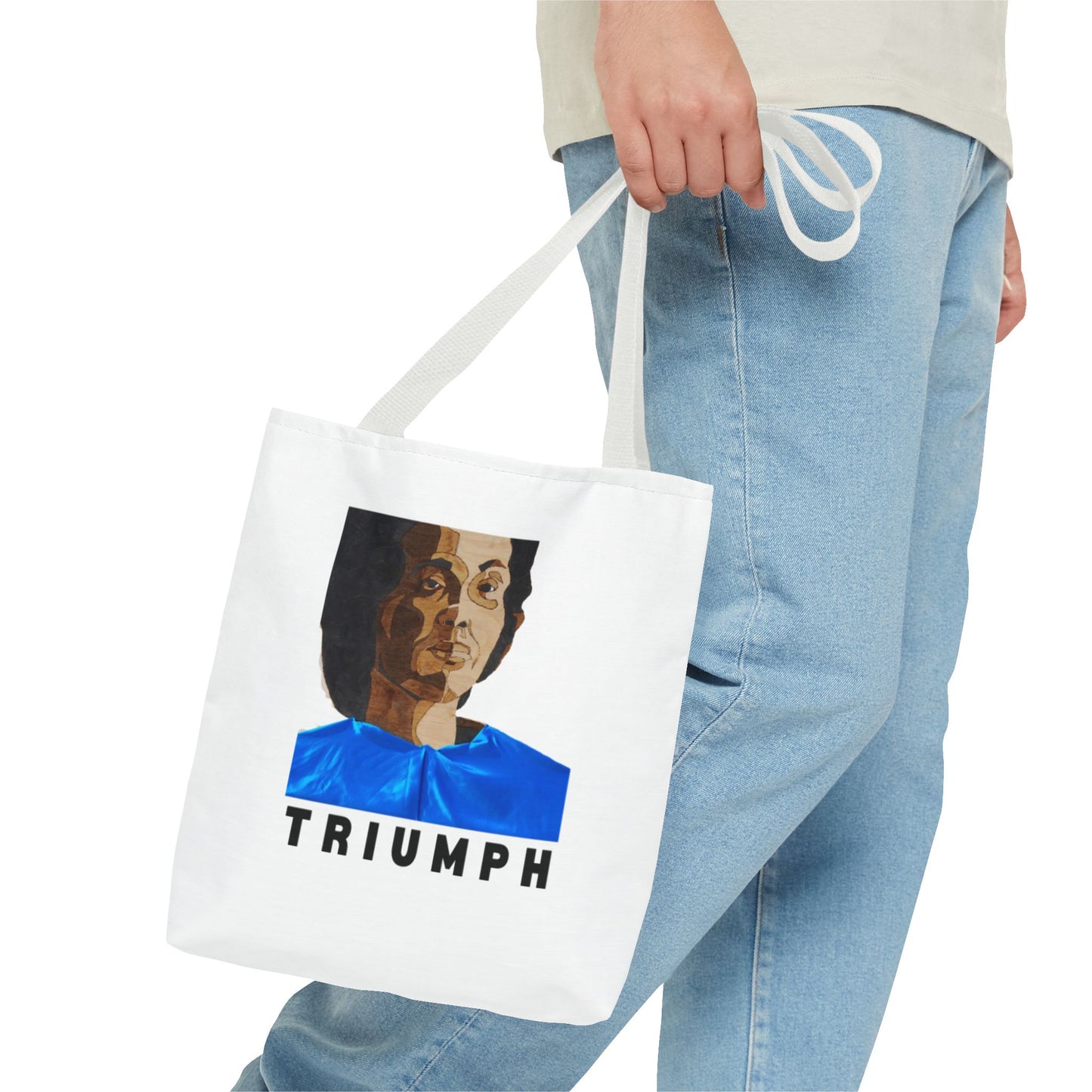 Inspirational Triumph Tote Bag, Motivational Carryall, Gift for Students, Eco-Friendly Bag, Woman Empowerment Design