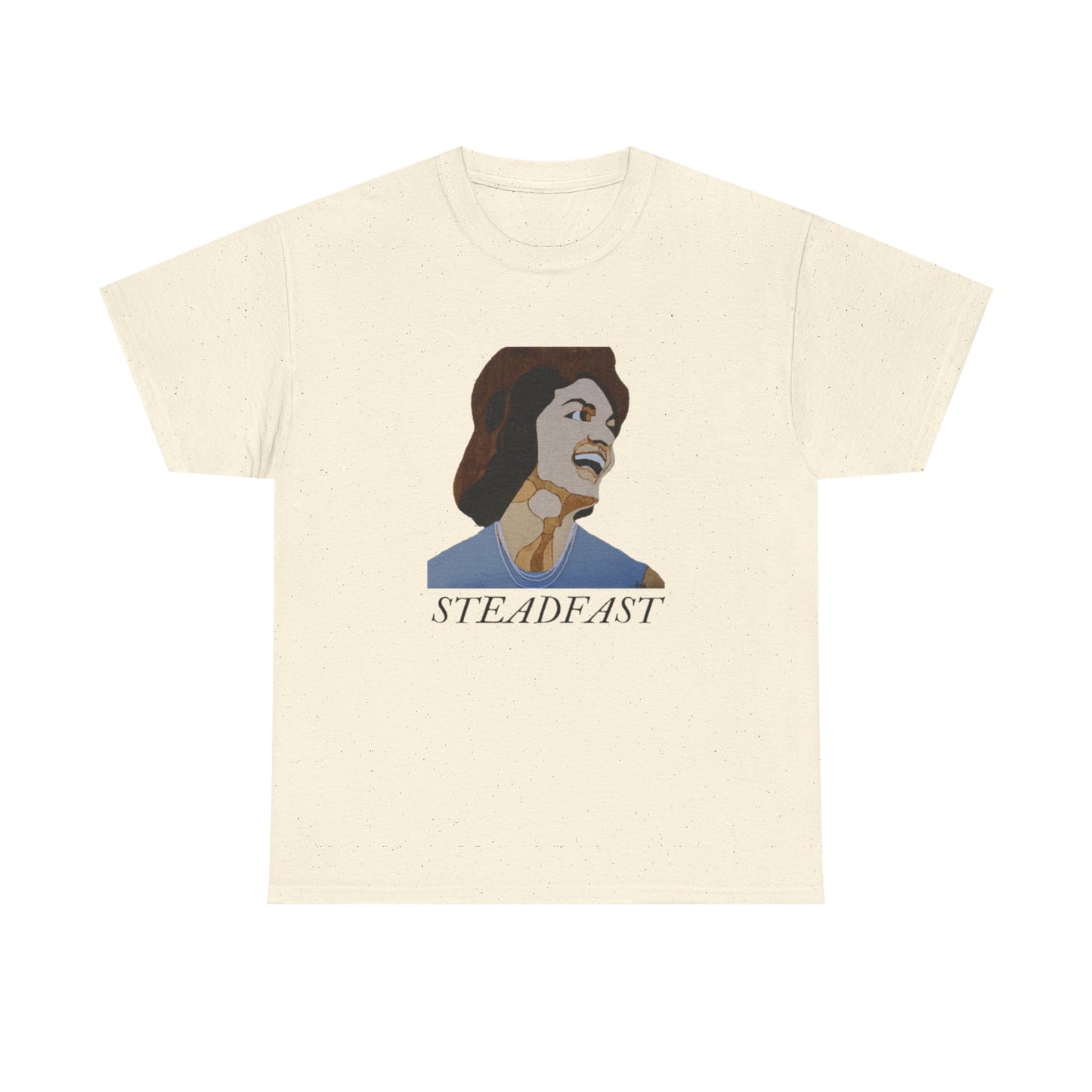 Inspirational Unisex Heavy Cotton Tee, STEADFAST Graphic T-Shirt, Motivation Shirt, Gift for Her, Everyday Wear, Casual Fashion