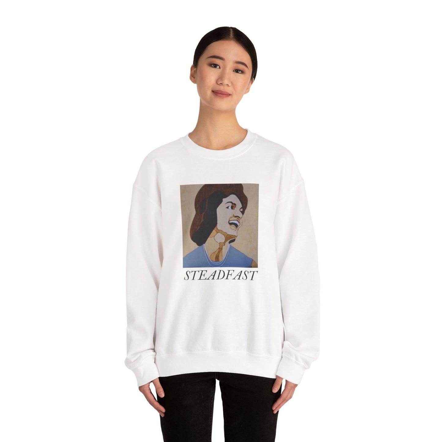 Steadfast Unisex Crewneck Sweatshirt, Inspirational Gift, Everyday Comfort Wear, Cozy Fashion, Motivational Apparel