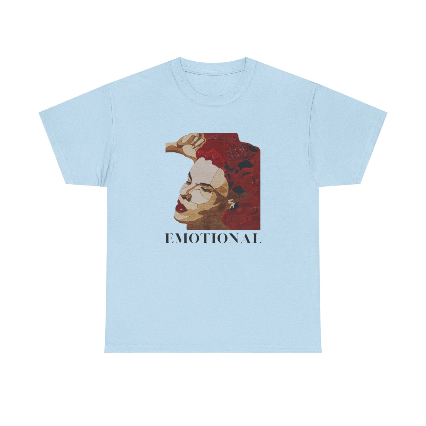 Emotional Art Unisex Heavy Cotton Tee, Graphic Tee, Expressive Shirt, Gift for Artists, Casual Wear, Statement Fashion