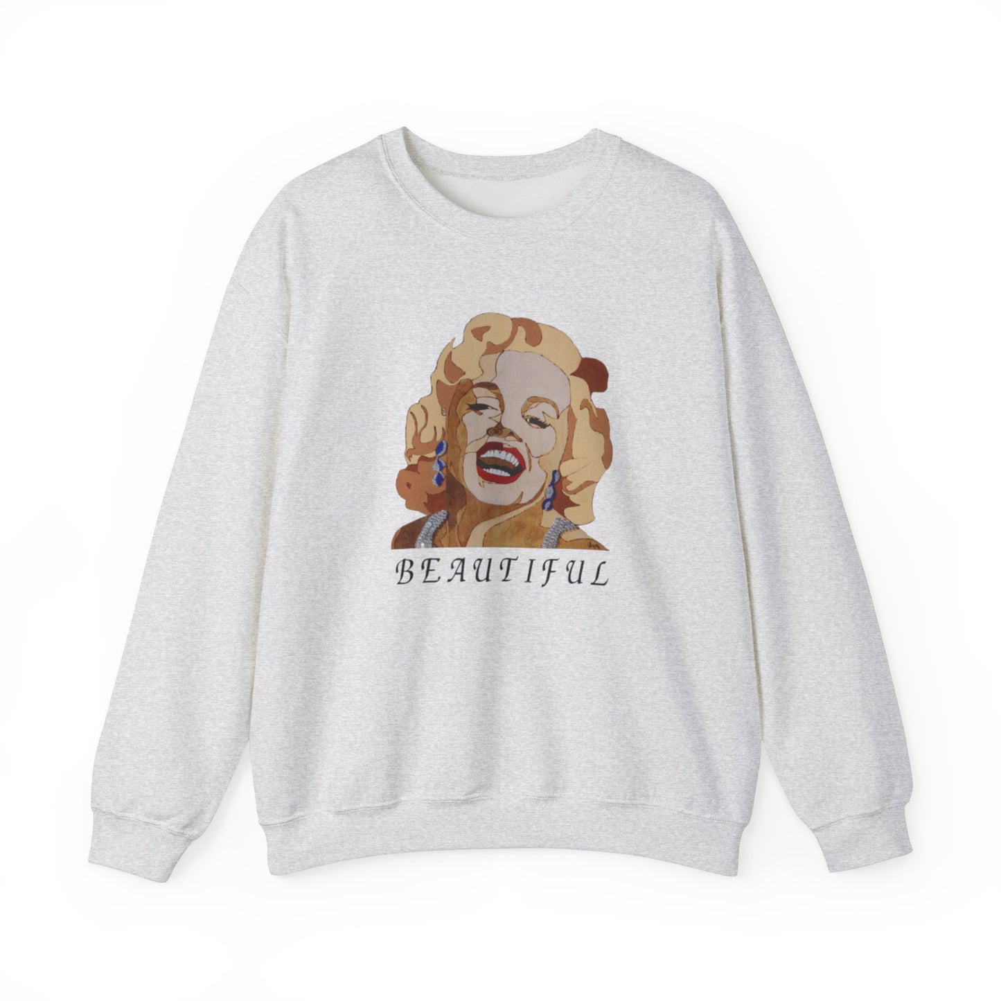 Marilyn Monroe 'BEAUTIFUL' Sweatshirt - Cozy Vintage Crewneck, Gift for Movie Lovers, Retro Style, Fall Fashion, Iconic Homewear