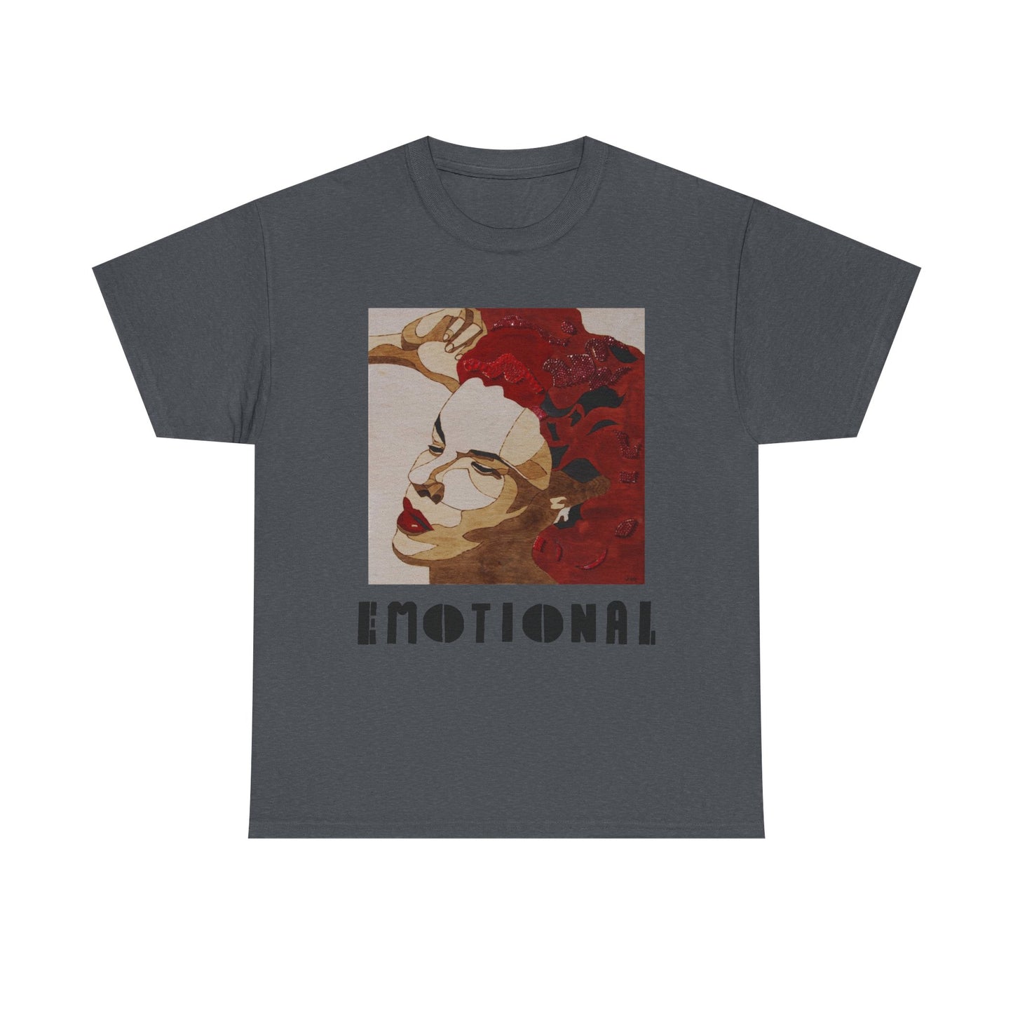 Emotional Art Unisex Heavy Cotton Tee | Aesthetic Shirt, Soft Graphic Tee, Casual Wear, Gift for Art Lovers, Unique Expression
