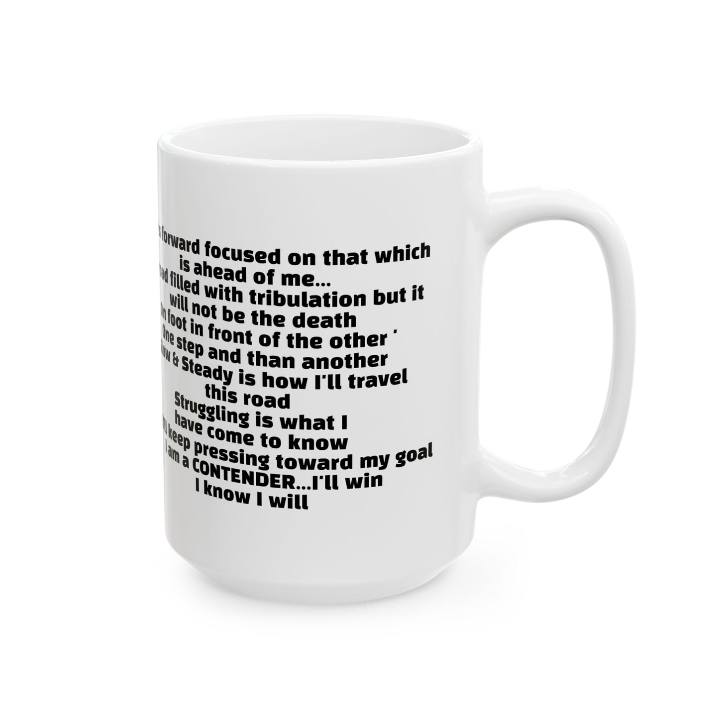 "Contender", Billie Holiday, Loved & Self-Discovery Quote, Inspirational Ceramic Mug