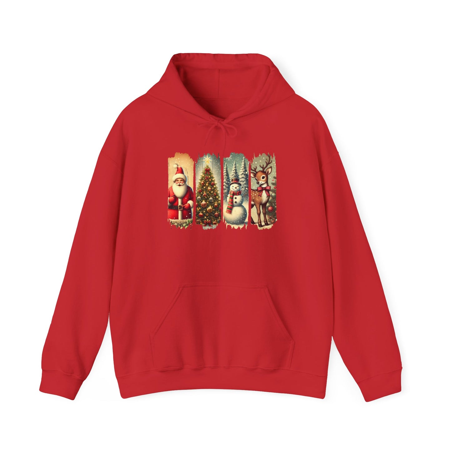 Festive Christmas Hooded Sweatshirt with Santa and Friends - Ileana Marie Designs