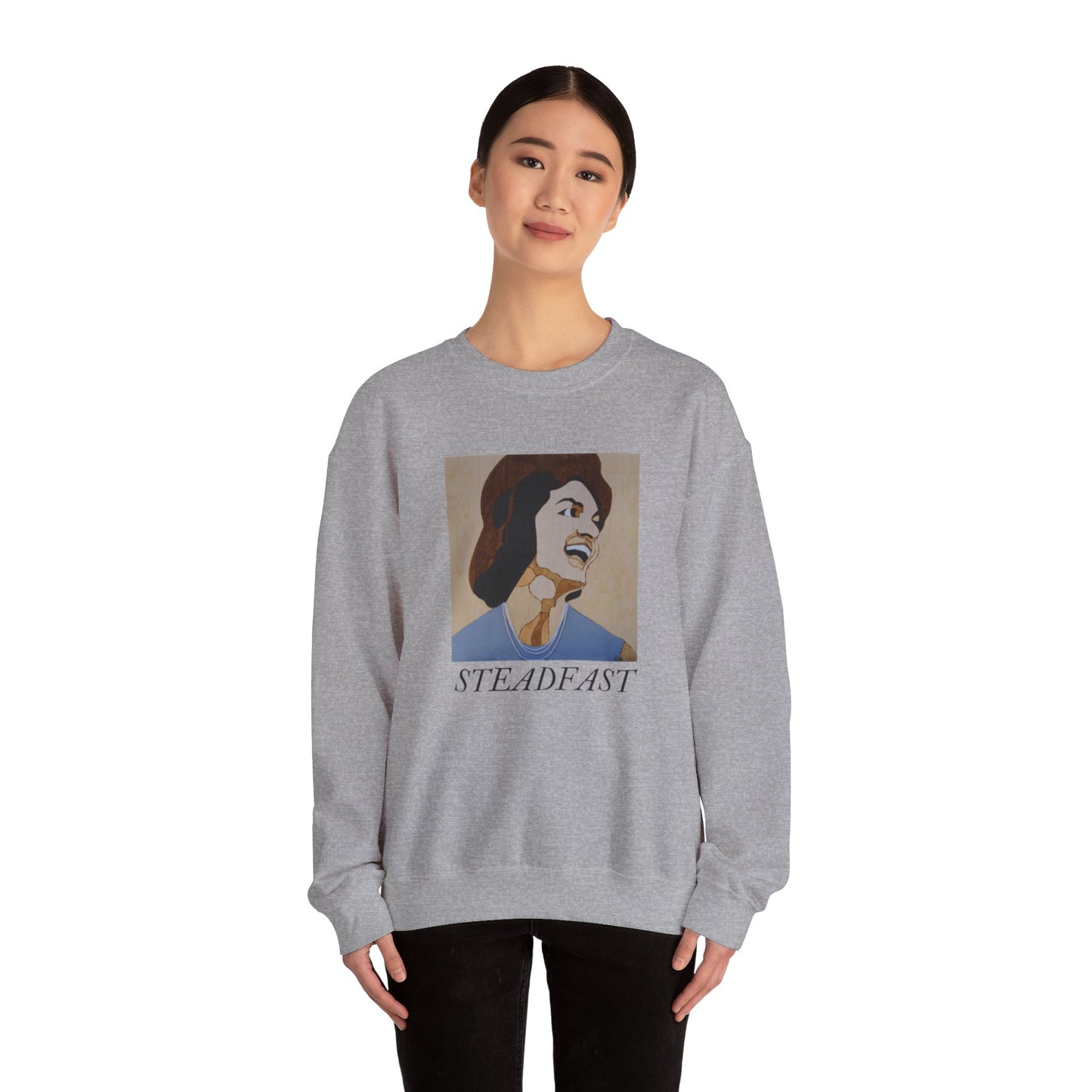 Steadfast Unisex Crewneck Sweatshirt, Inspirational Gift, Everyday Comfort Wear, Cozy Fashion, Motivational Apparel