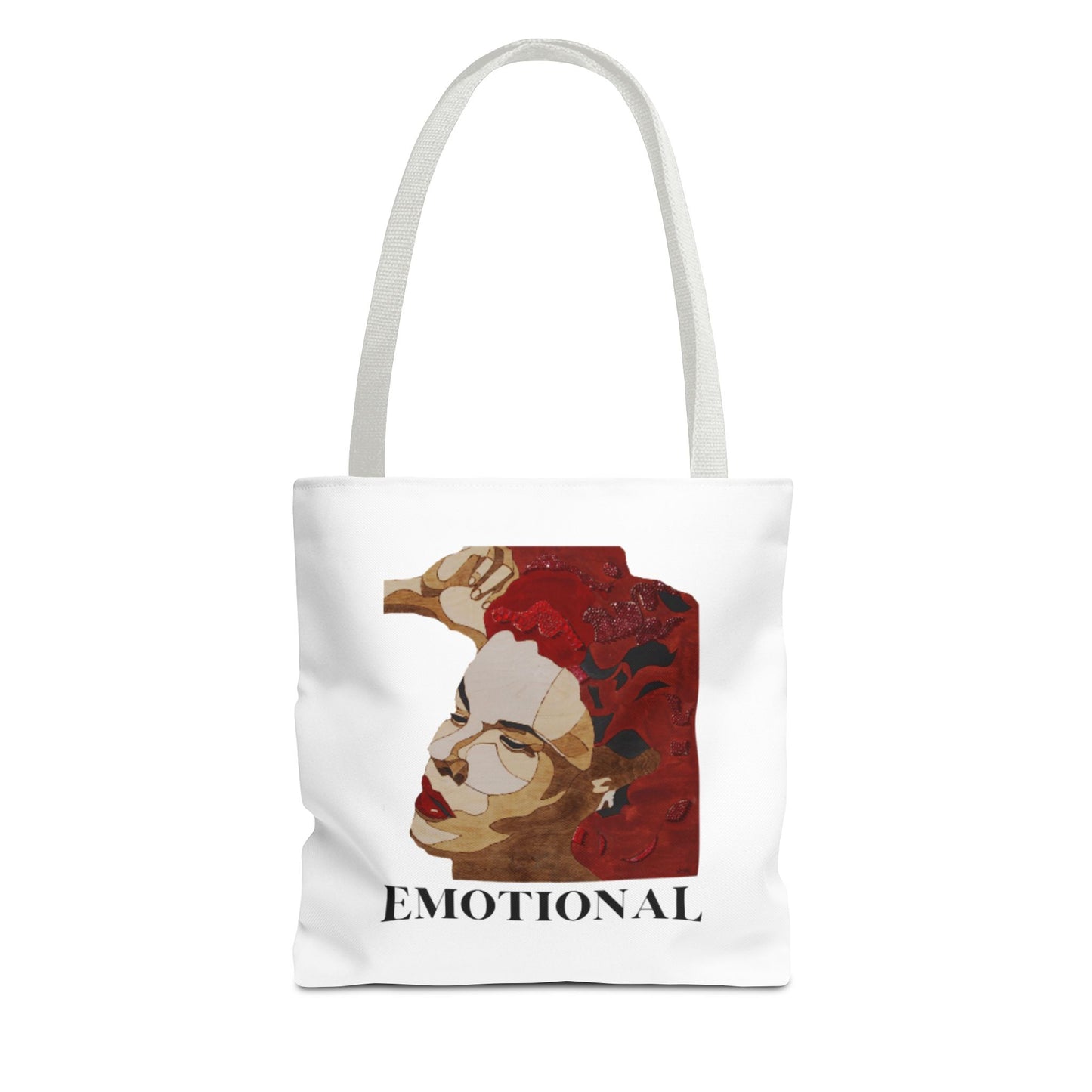 Emotional Art Tote Bag, Stylish Grocery Bag, Motivational Gift, Eco-Friendly Shopping Tote, Unique Canvas Handbag