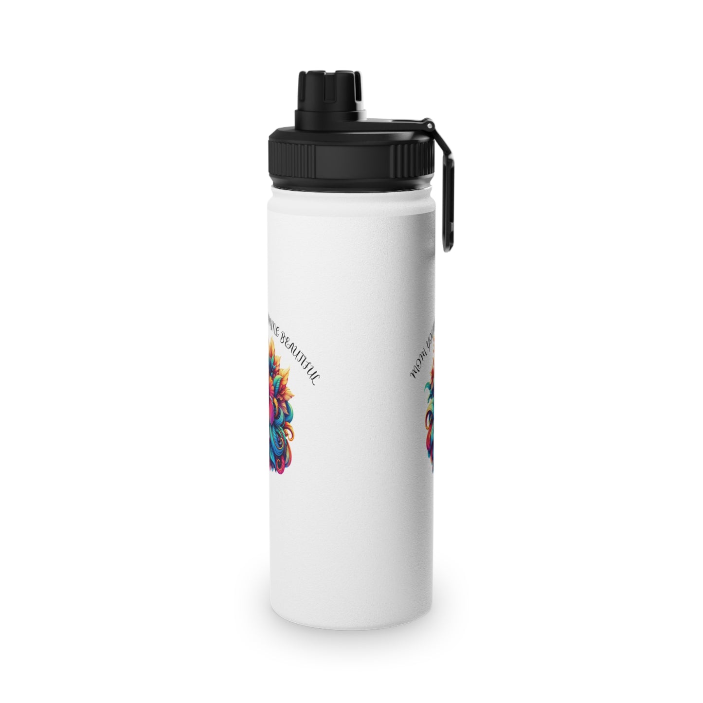 Floral Stainless Steel Water Bottle - Mom You're Blooming Beautiful