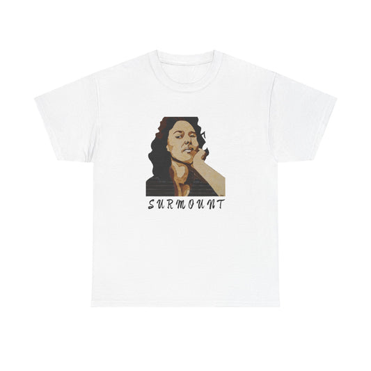 Retro Portrait Unisex Heavy Cotton Tee - Casual Streetwear, Gift for Music Lovers, Vintage Graphic Shirt, Everyday Comfort, Stylish Trend