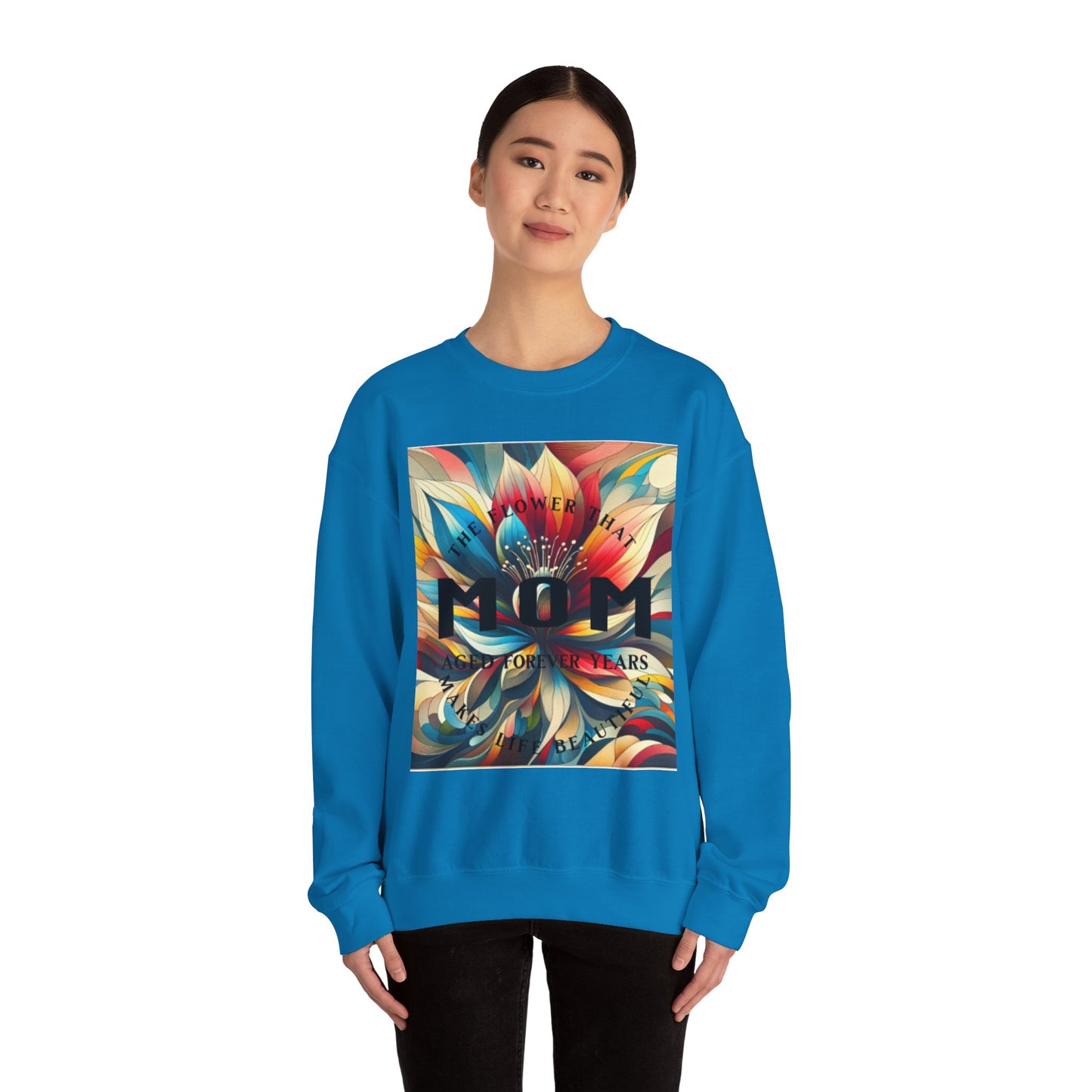 "The Flower" Mom Crewneck Sweatshirt - Perfect Gift for Mother's Day