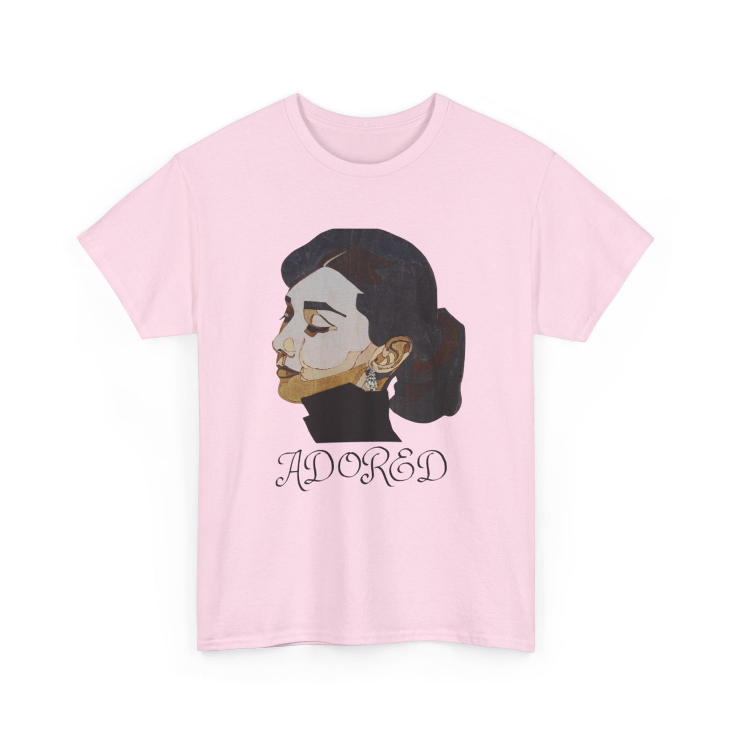 Adored Unisex Heavy Cotton Tee, Artistic Graphic T-Shirt, Perfect Gift for Her, Casual Wear, Everyday Comfort, Fashion Statement