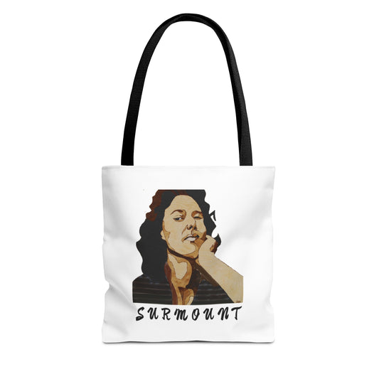 Inspiring Tote Bag: 'SURMOUNT' Motivational Quote, Perfect for Books, Gym, Beach, Eco-Friendly Shopping, Gift Idea