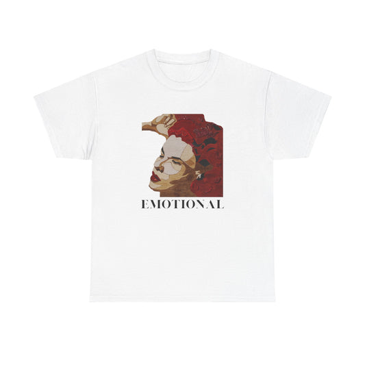 Emotional Art Unisex Heavy Cotton Tee, Graphic Tee, Expressive Shirt, Gift for Artists, Casual Wear, Statement Fashion