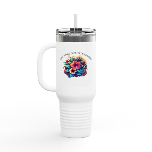 "You're Blooming" - 40oz with Colorful Design Travel Mug
