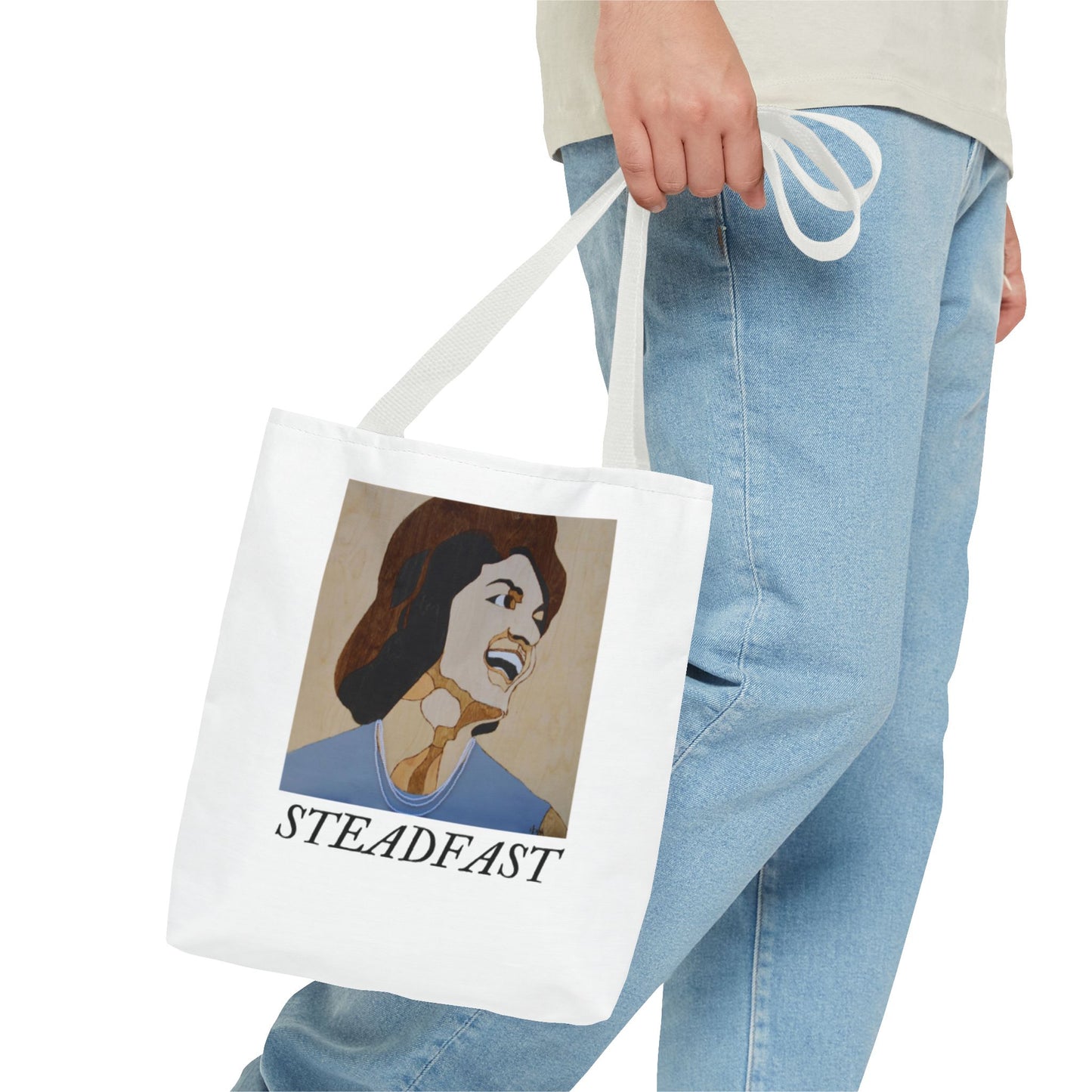 Inspirational Tote Bag - "Steadfast" Design, Motivational Gift for Women, Everyday Carry, Eco-Friendly Shopping, Gym Bag