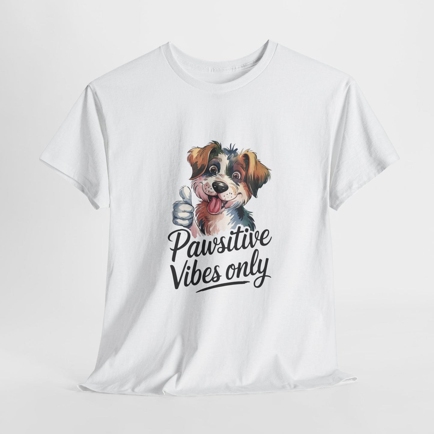 Pawsitive Vibes Only Unisex Heavy Cotton Tee - Ileana Marie Designs