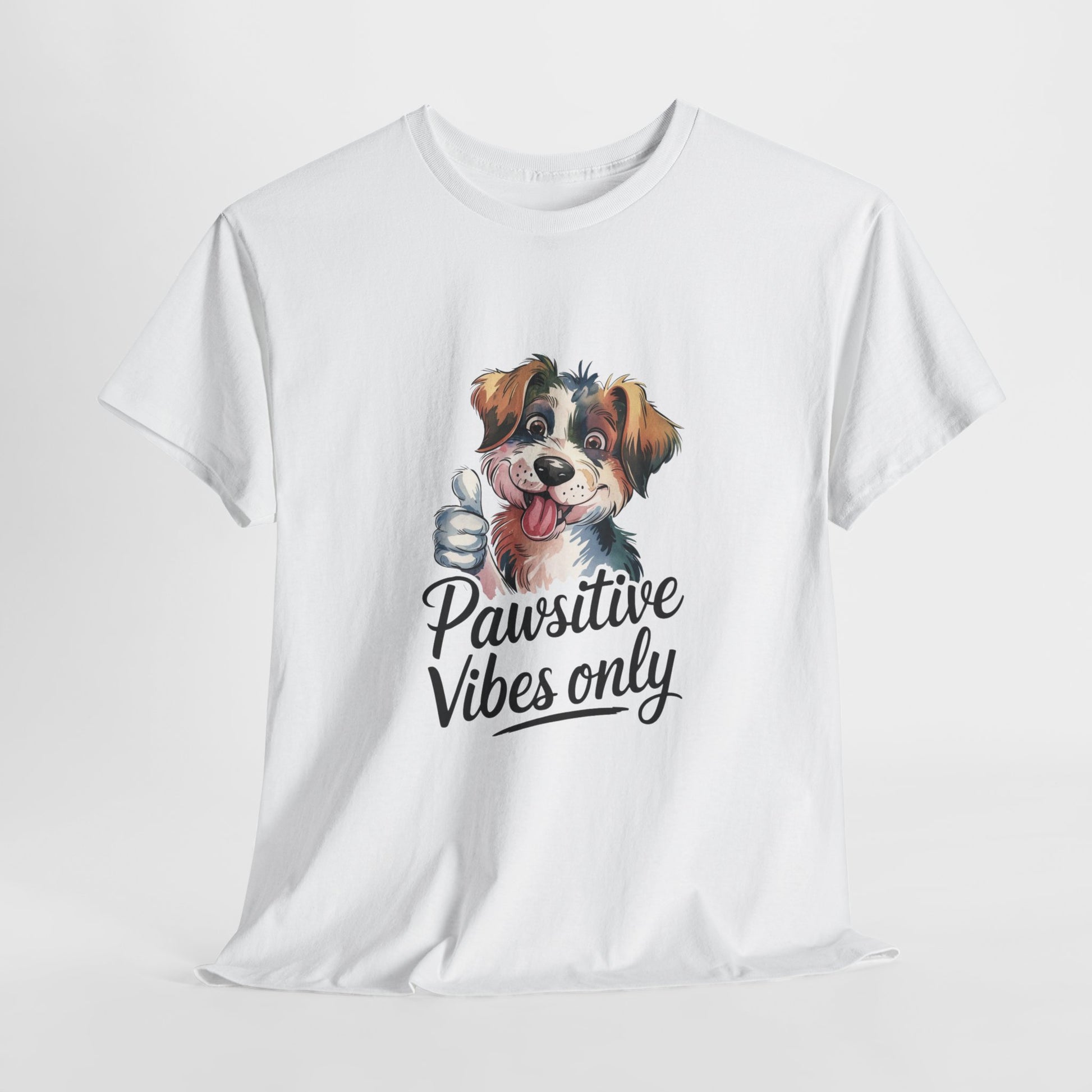 Pawsitive Vibes Only Unisex Heavy Cotton Tee - Ileana Marie Designs