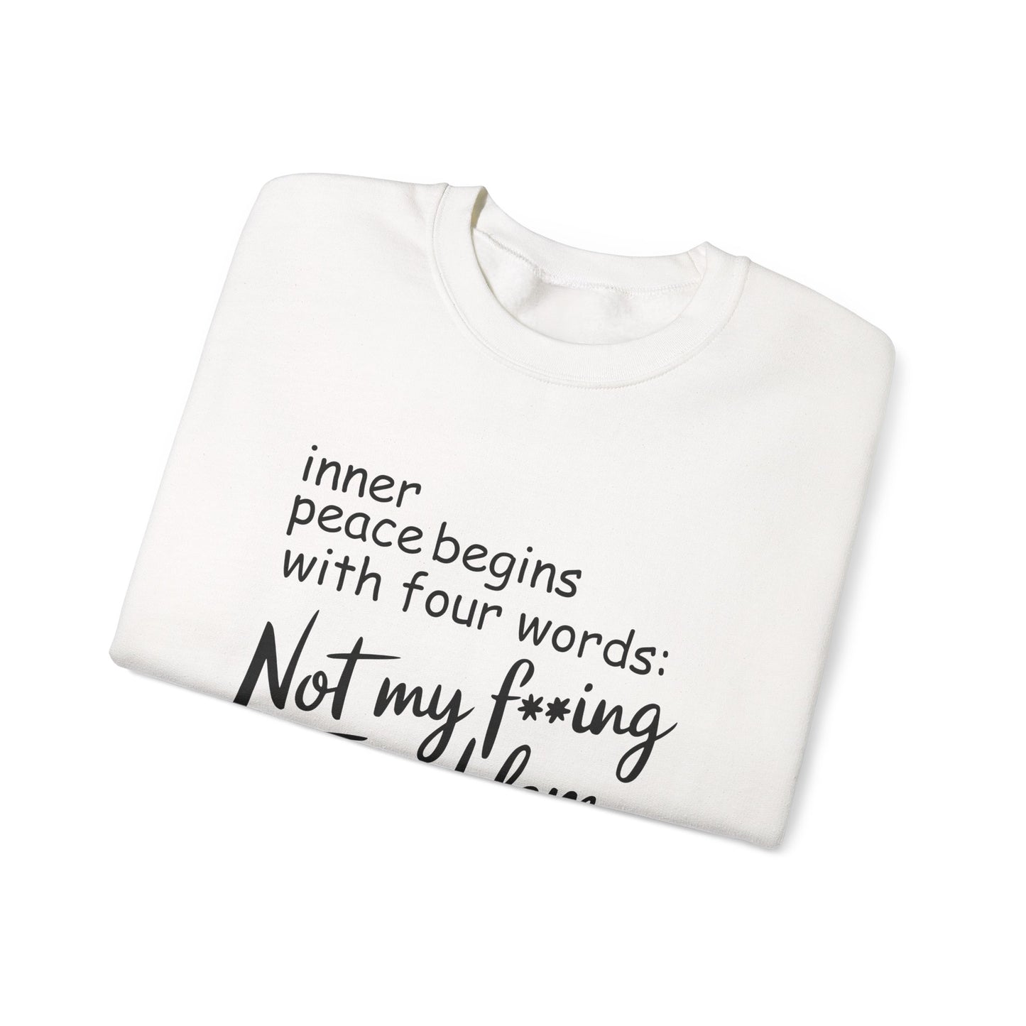 Funny Quote Crewneck Sweatshirt, Cozy Gift for Friends, Self-Care Apparel, Relaxed Fit Sweatshirt, Motivational Hoodie