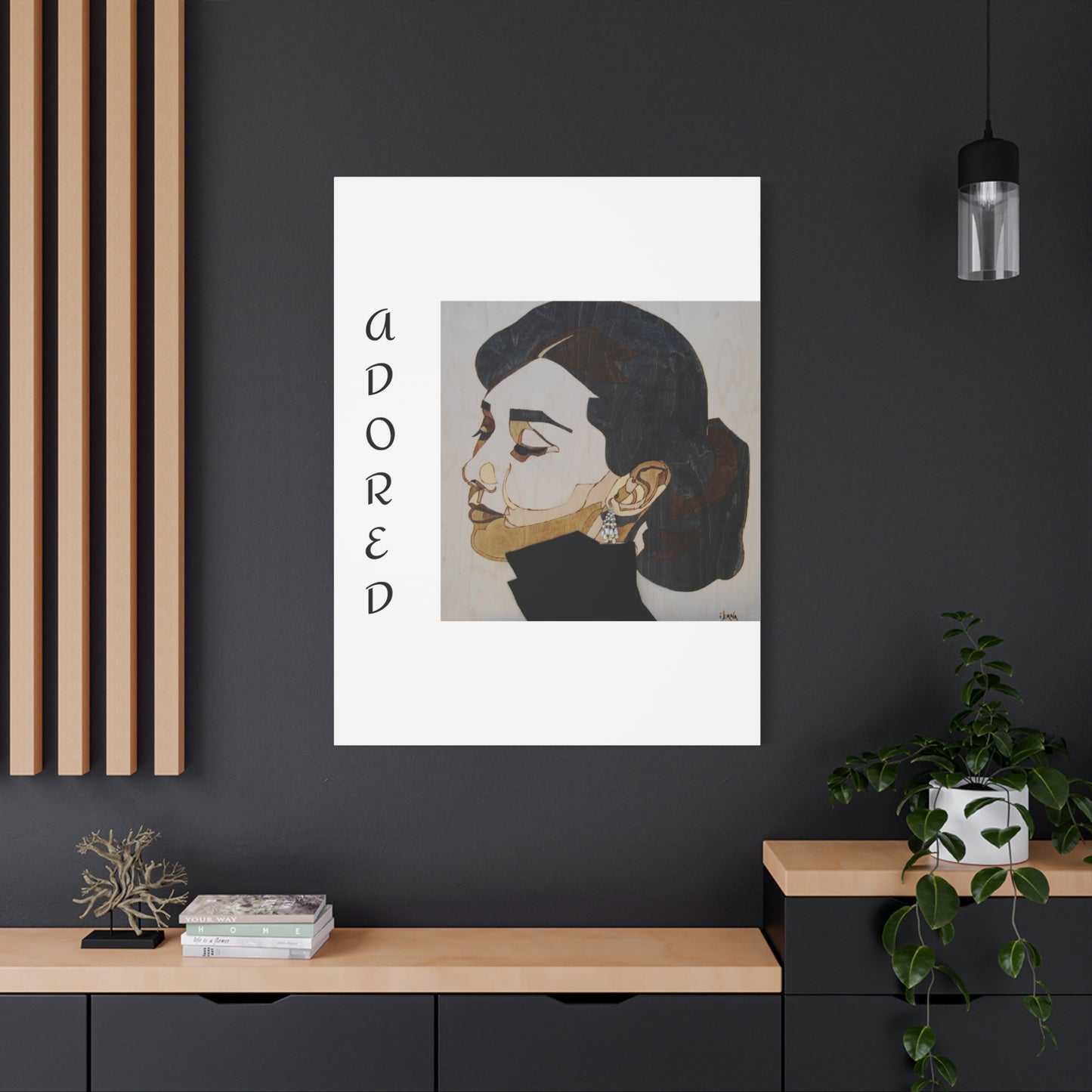 "Adored"Canvas Art – Stylish Portrait of a Woman