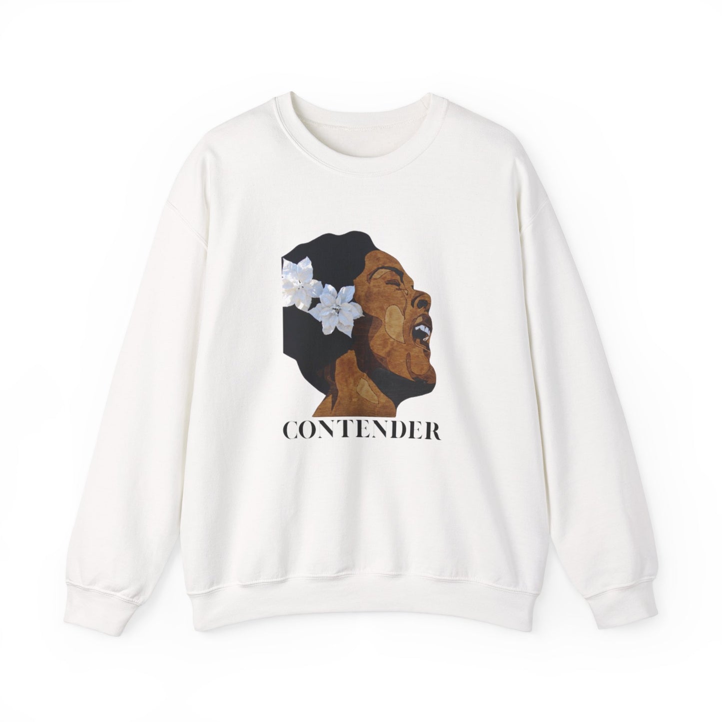 Contender Sweatshirt - Empowering Unisex Crewneck, Comfortable Everyday Wear, Perfect Gift for Music Lovers, Inspirational Quote, Unique Art