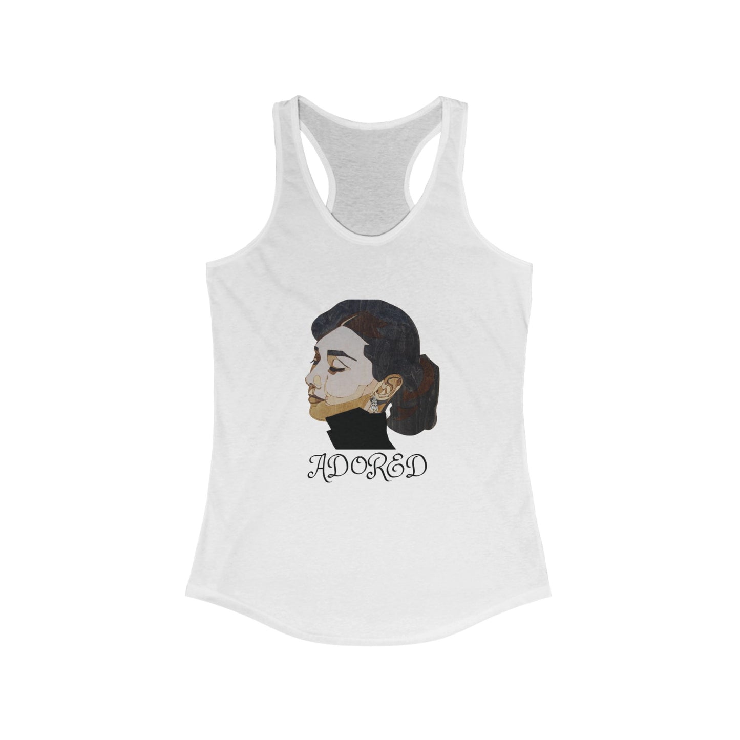 Adored Women's Racerback Tank, Stylish Fitness Top, Cute Summer Shirt, Gift for Her, Casual Wear