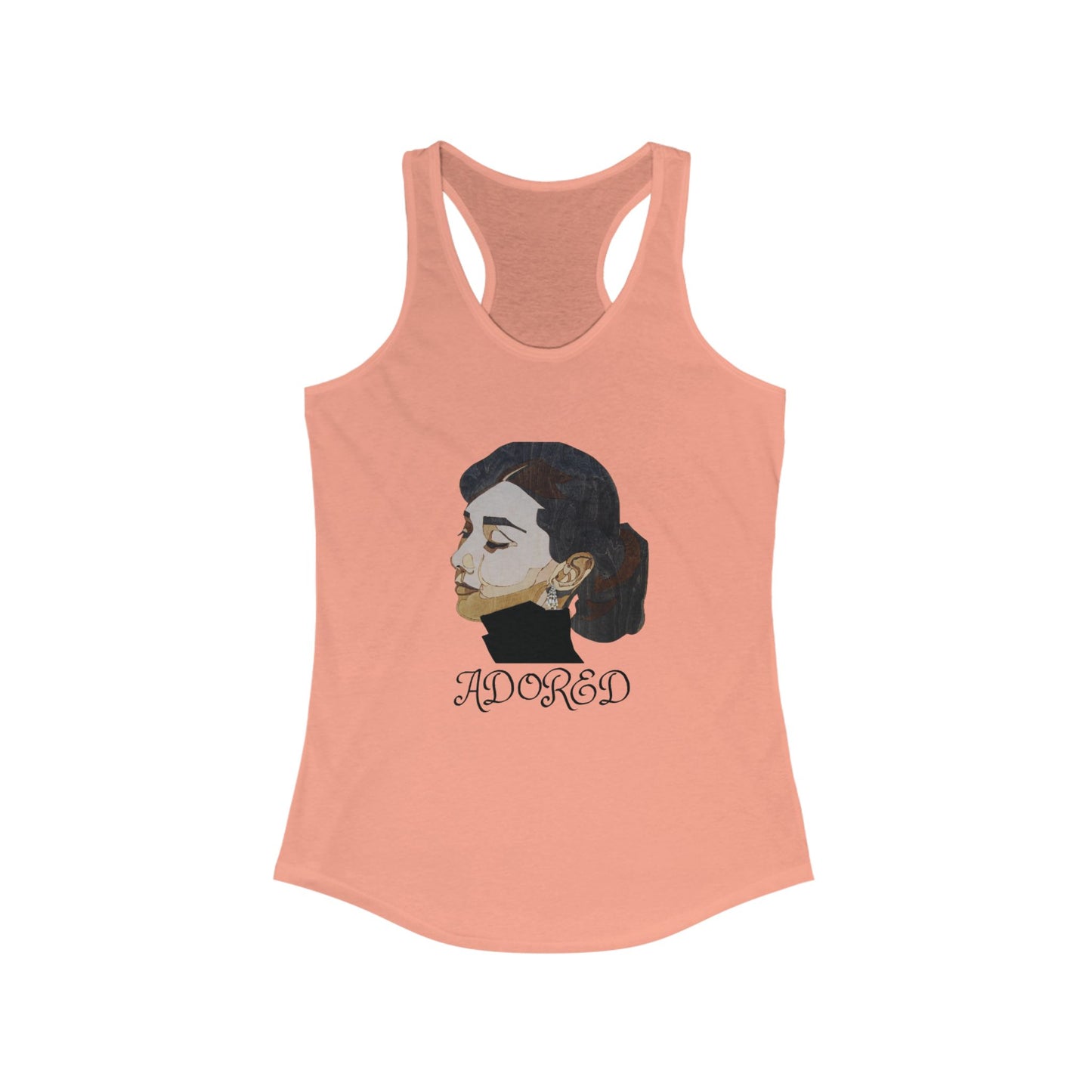 Adored Women's Racerback Tank, Stylish Fitness Top, Cute Summer Shirt, Gift for Her, Casual Wear