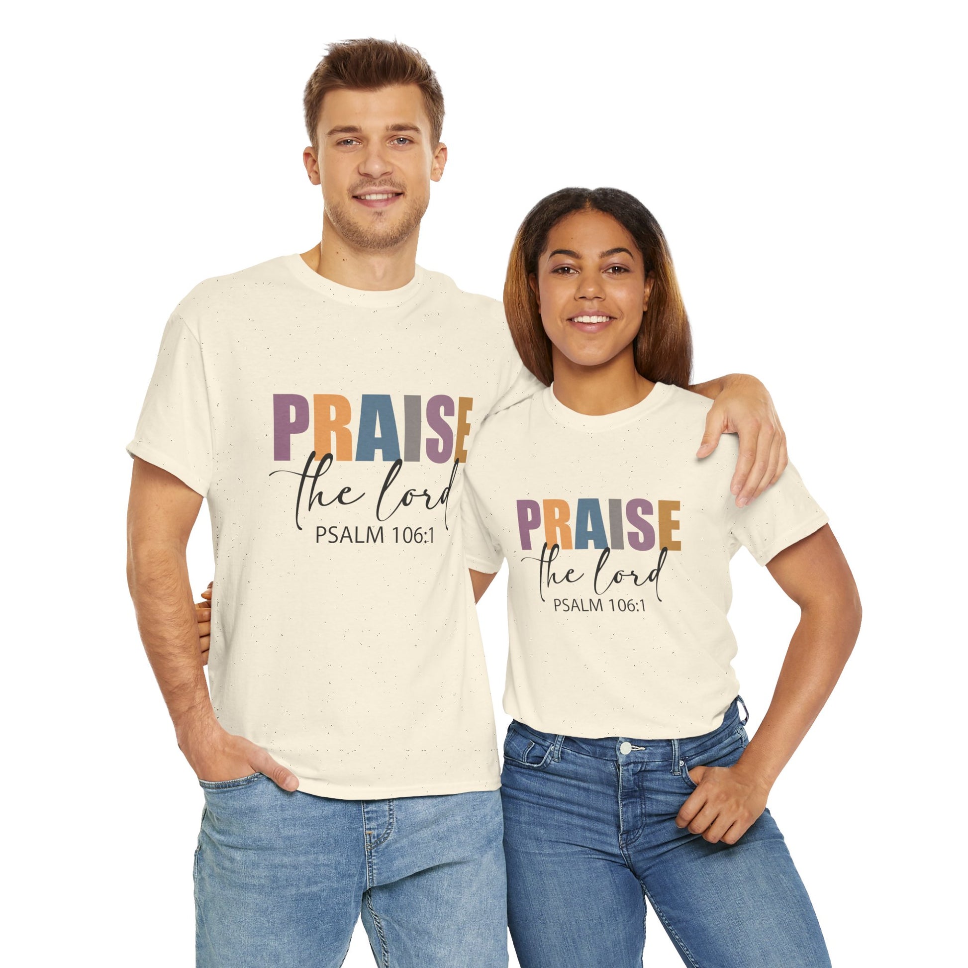 Praise the Lord Unisex Heavy Cotton Tee - Faith Inspired Apparel - Ileana Marie Designs