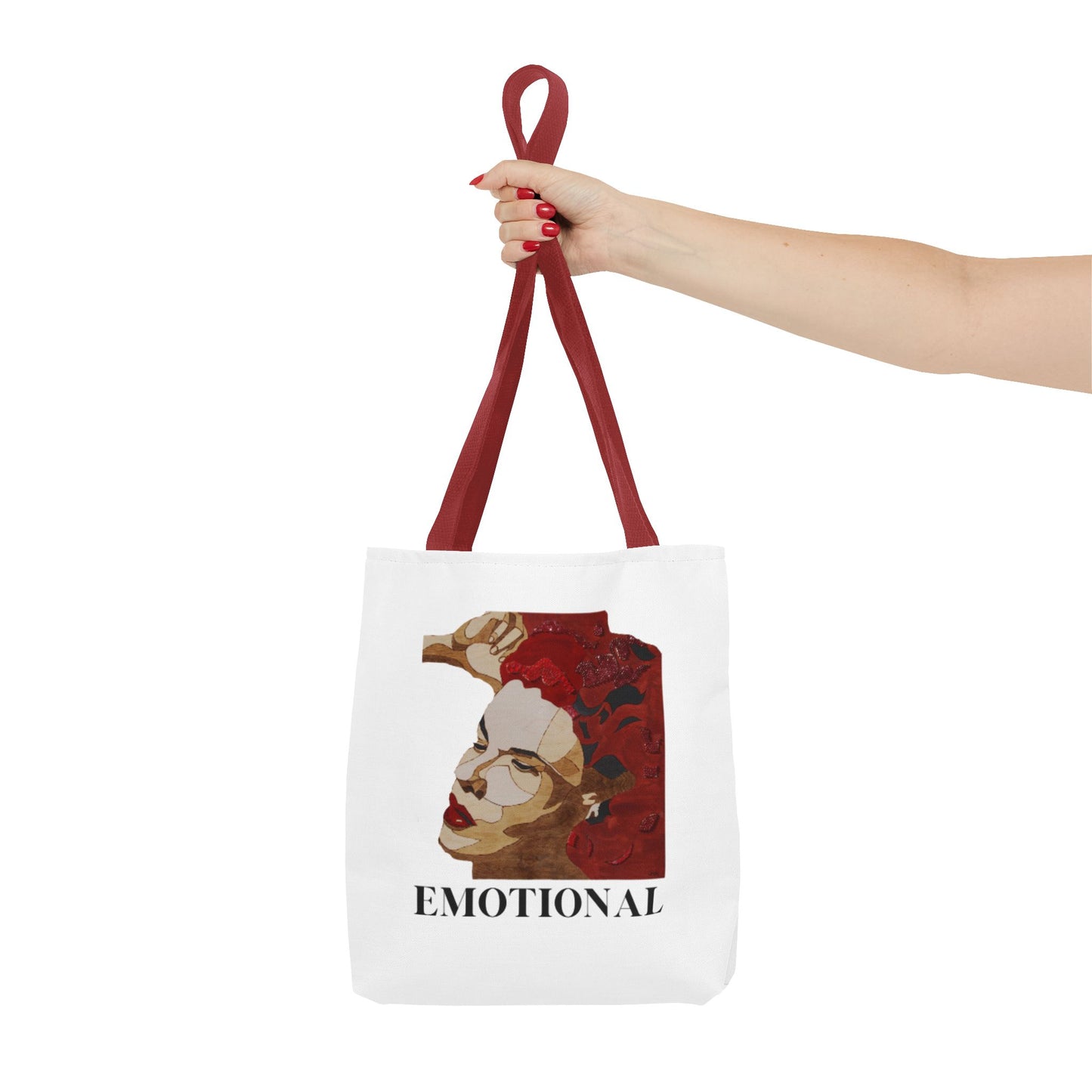 Emotional Art Tote Bag, Stylish Grocery Bag, Motivational Gift, Eco-Friendly Shopping Tote, Unique Canvas Handbag