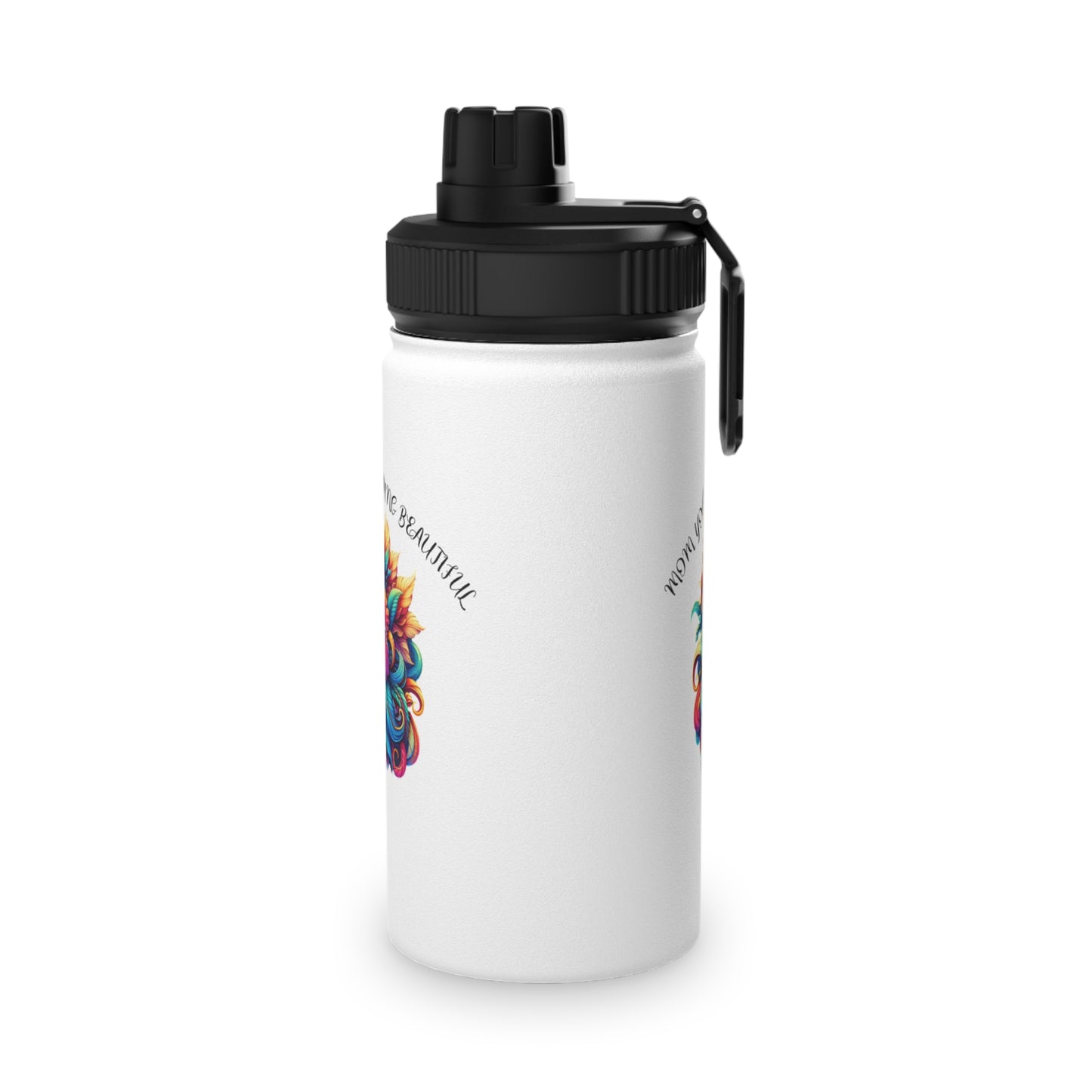 Floral Stainless Steel Water Bottle - Mom You're Blooming Beautiful