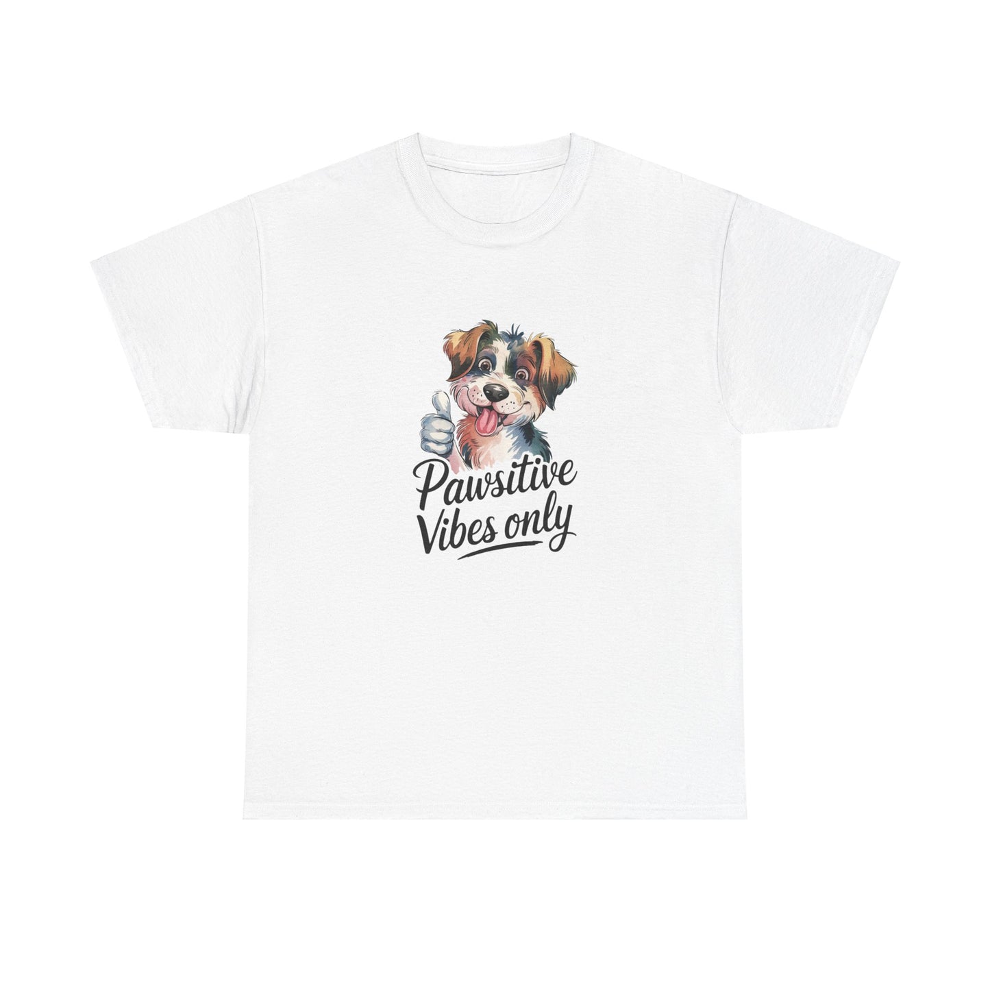 Pawsitive Vibes Only Unisex Heavy Cotton Tee - Ileana Marie Designs