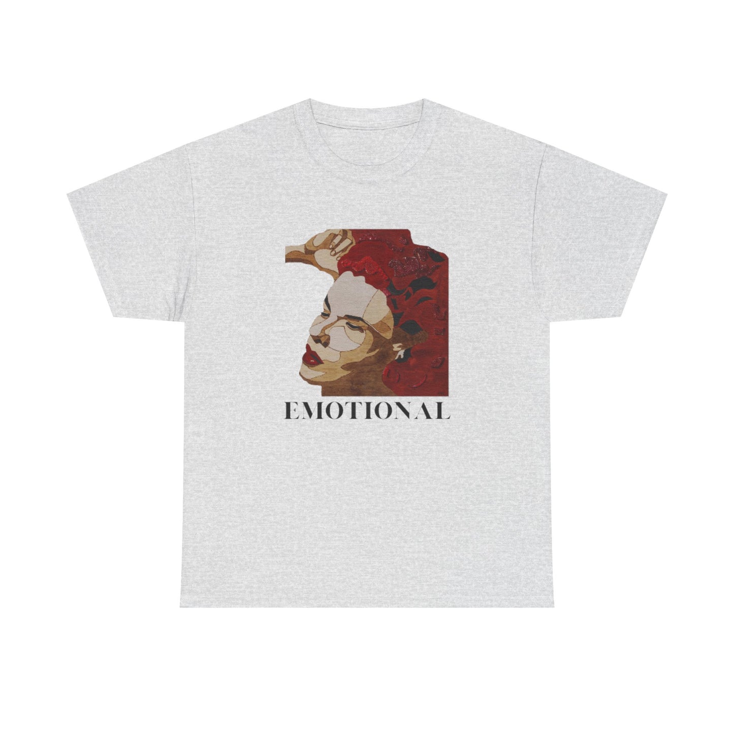 Emotional Art Unisex Heavy Cotton Tee, Graphic Tee, Expressive Shirt, Gift for Artists, Casual Wear, Statement Fashion