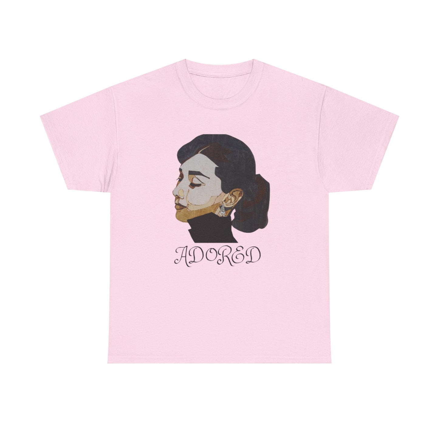 Adored Unisex Heavy Cotton Tee, Artistic Graphic T-Shirt, Perfect Gift for Her, Casual Wear, Everyday Comfort, Fashion Statement