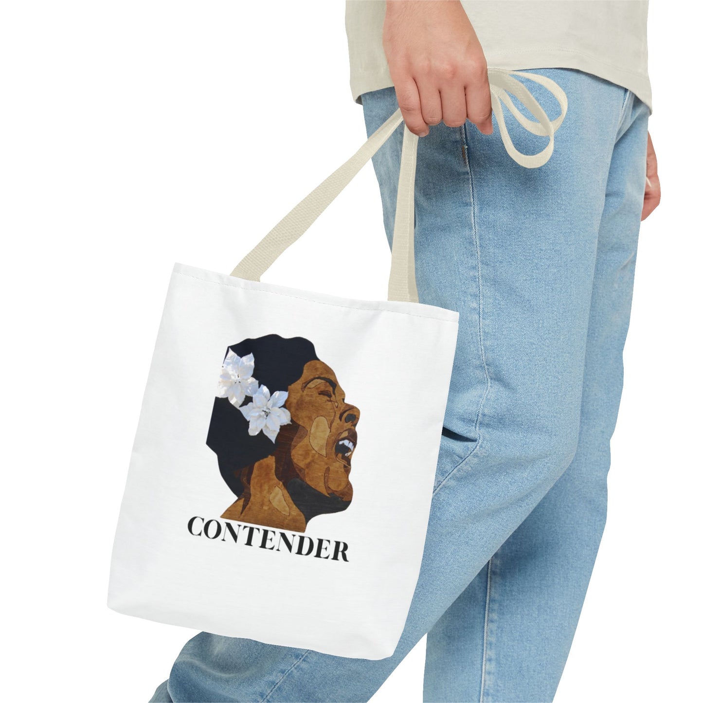 Empowering Tote Bag | Contender Design, Inspirational Gift, Black History Month, Affirmation, Eco-Friendly Shopping