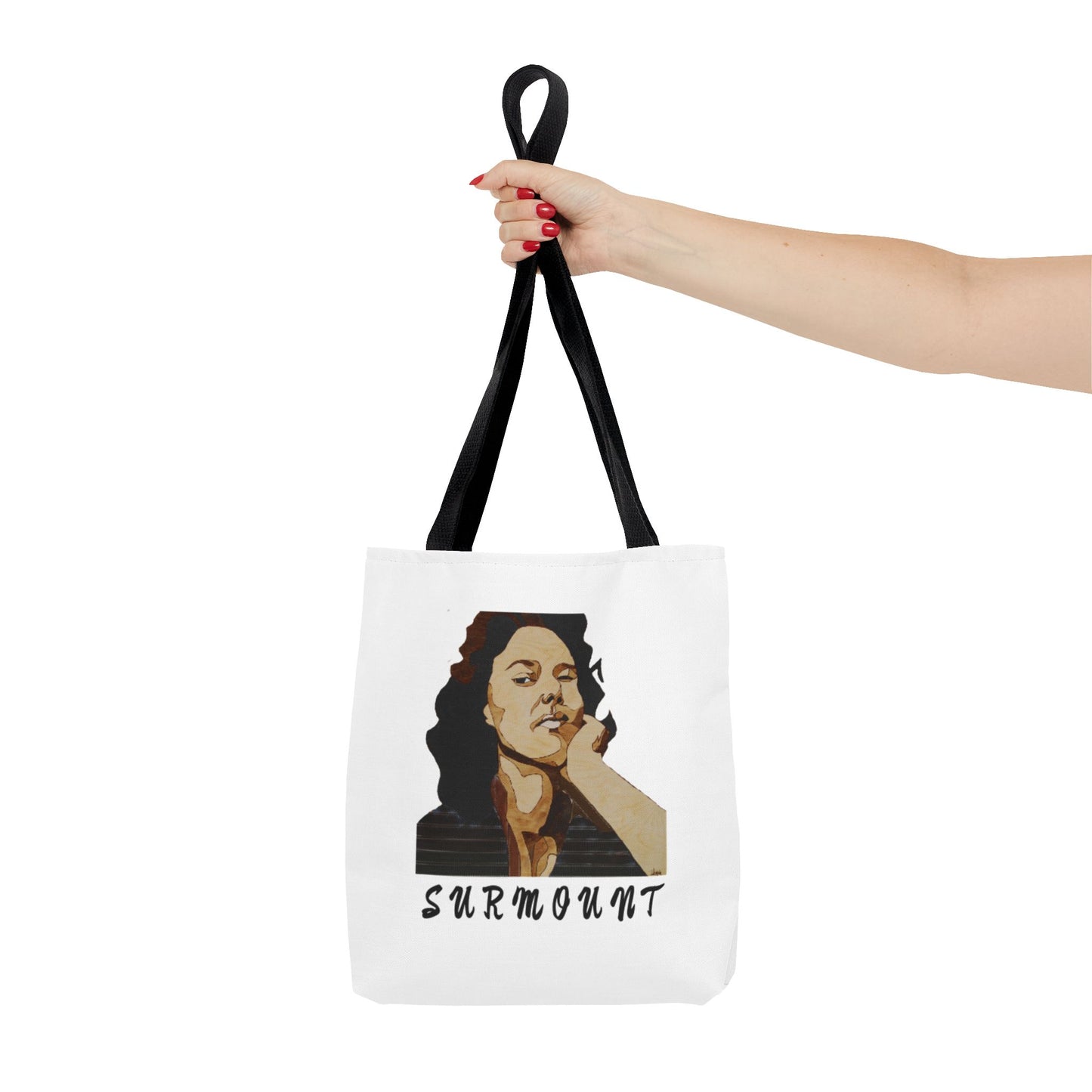 Inspiring Tote Bag: 'SURMOUNT' Motivational Quote, Perfect for Books, Gym, Beach, Eco-Friendly Shopping, Gift Idea