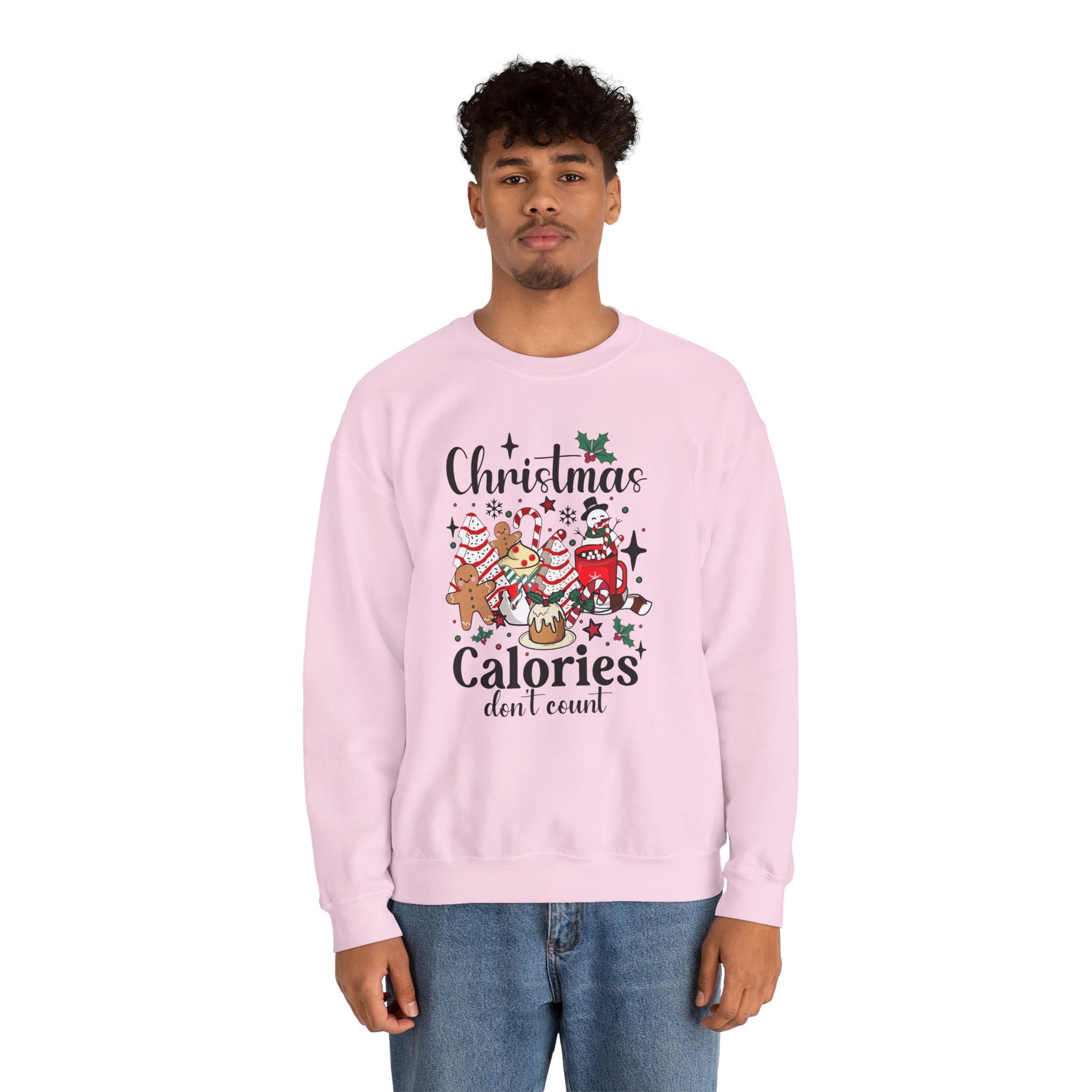 Christmas Calories Don't Count Crewneck Sweatshirt | Unisex Holiday Sweatshirt - Ileana Marie Designs