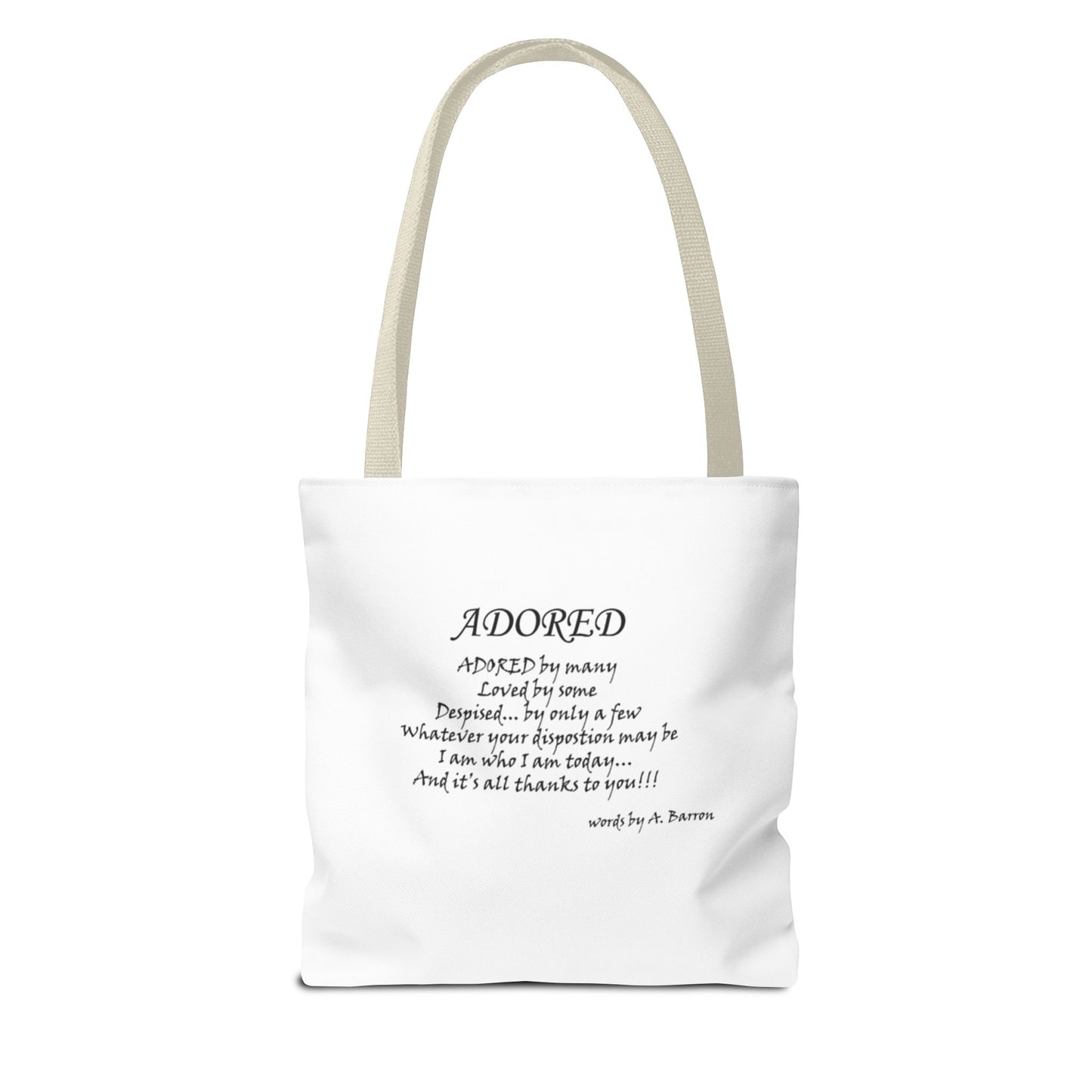 Elegant Art Tote Bag with Inspirational Quote Perfect for Everyday Use
