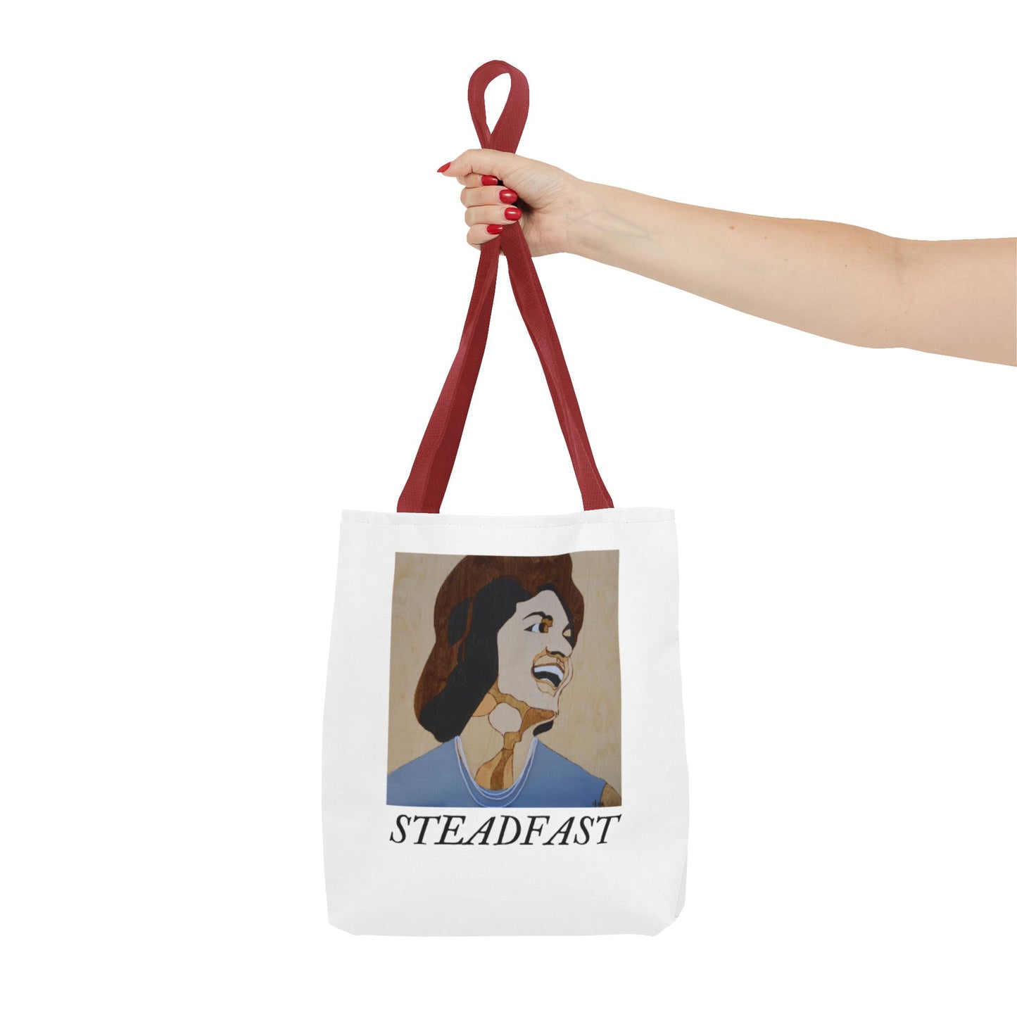 Inspirational Tote Bag - "Steadfast" Design, Motivational Gift for Women, Everyday Carry, Eco-Friendly Shopping, Gym Bag