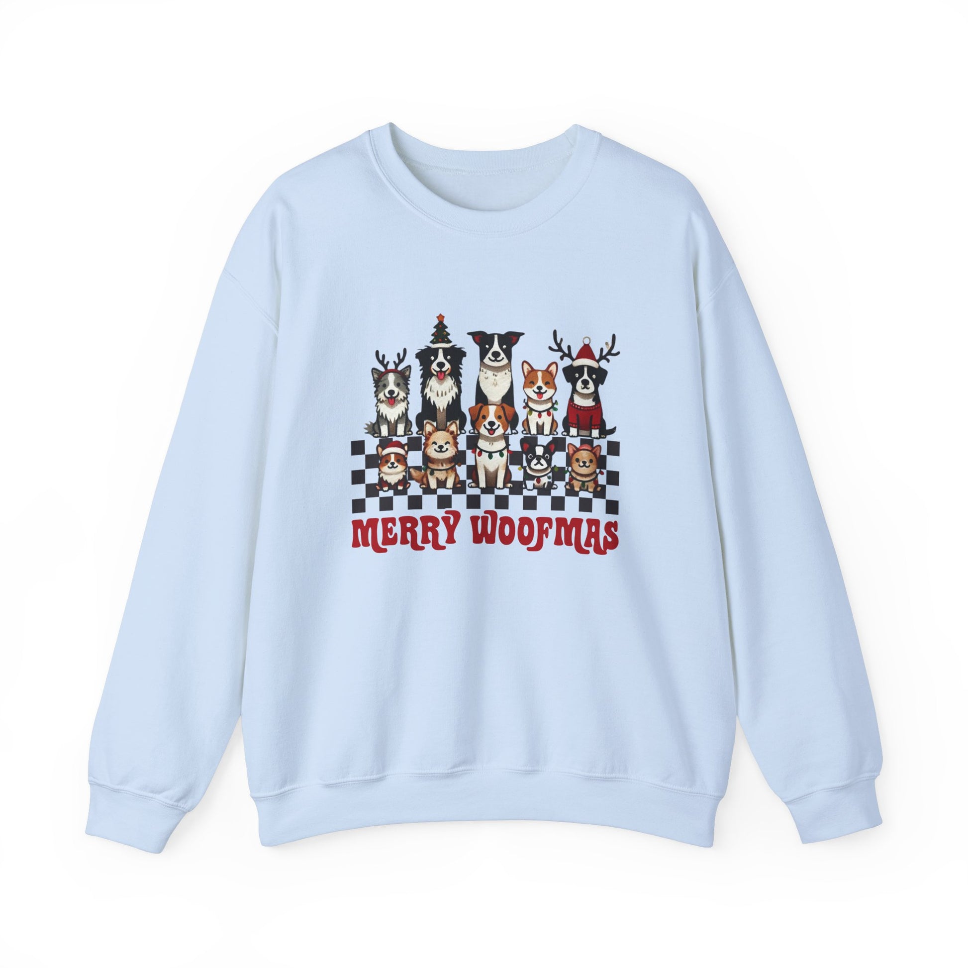 Merry Woofmas Crewneck Sweatshirt - Unisex Holiday Dog Design - Ileana Marie Designs