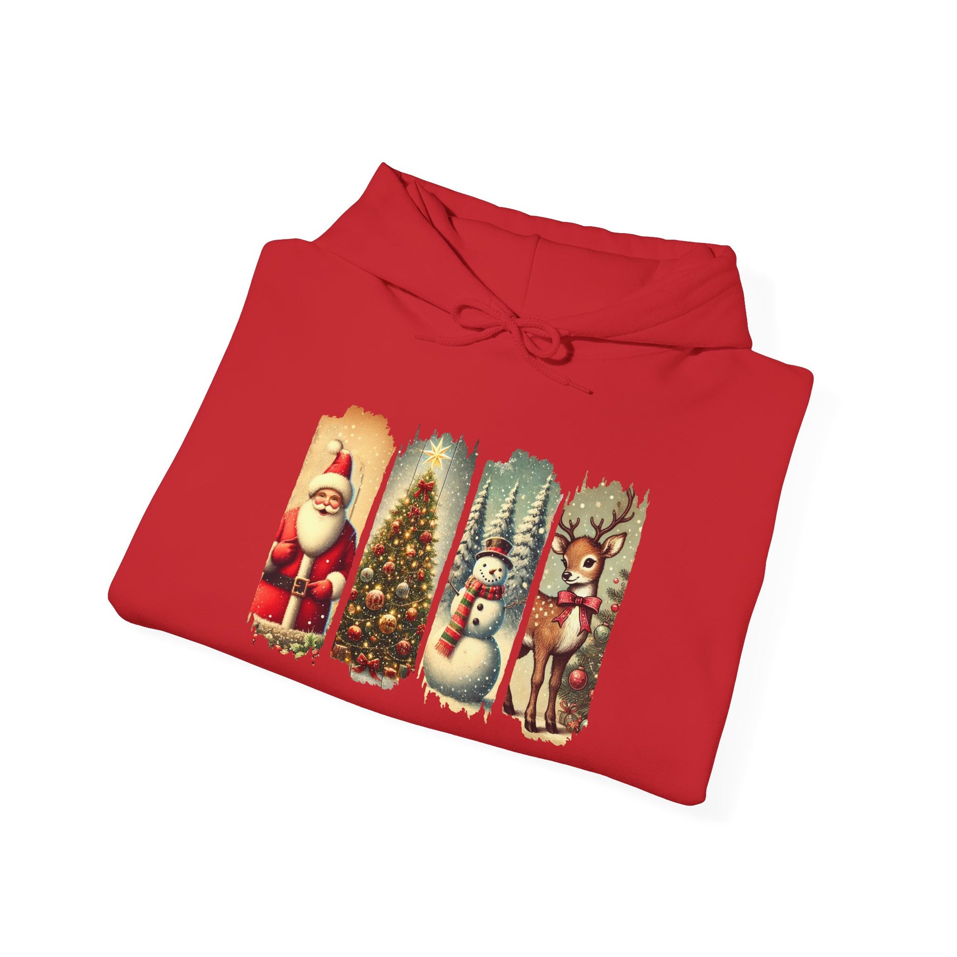 Festive Christmas Hooded Sweatshirt with Santa and Friends - Ileana Marie Designs