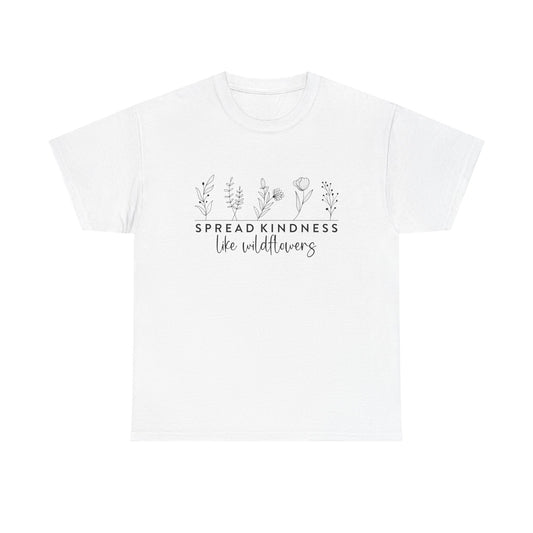 Spread Kindness Unisex Heavy Cotton Tee - Floral Design