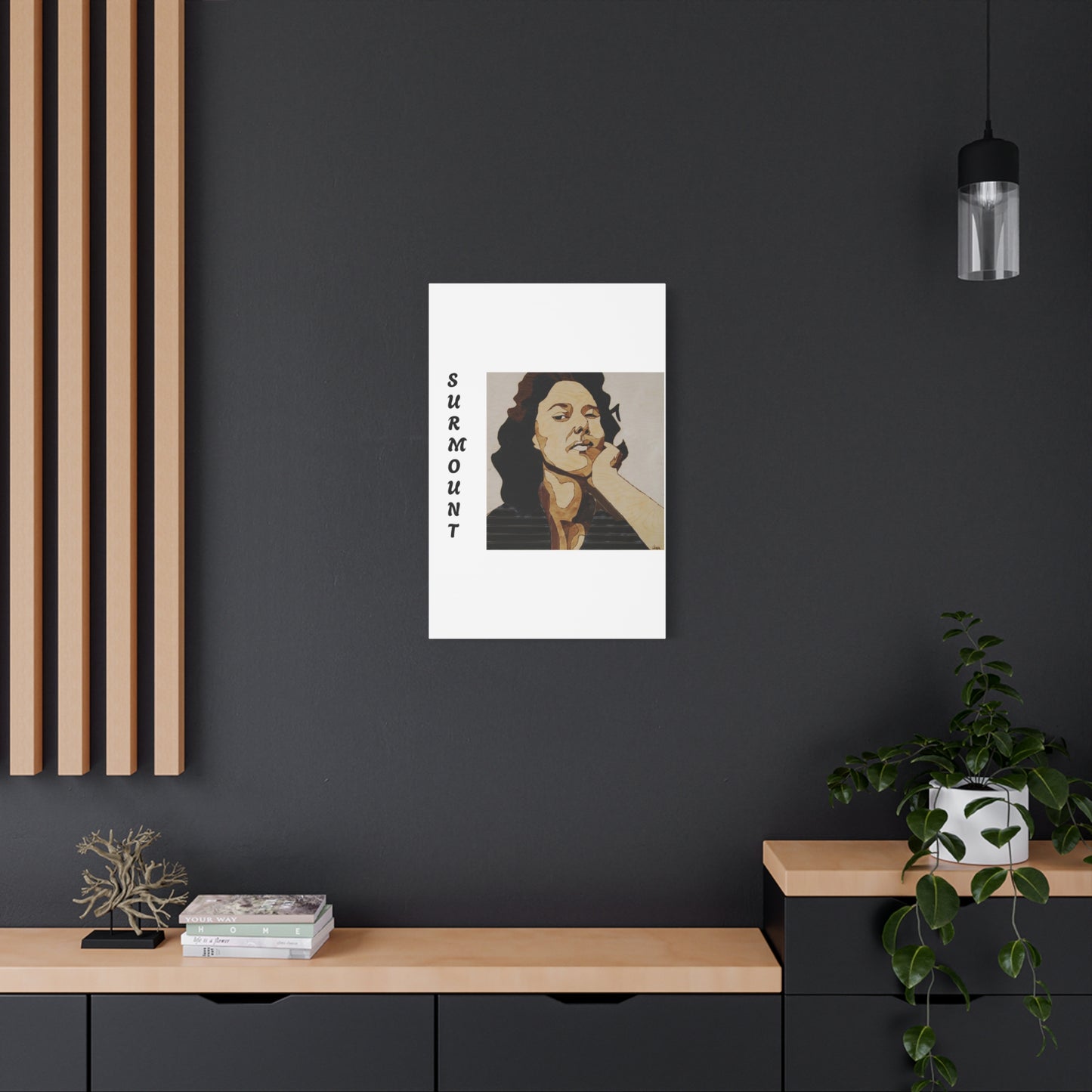"Surmount", Dorothy Danbridge inspired  Contemporary Art Canvas Print - Modern Serene Portrait Decoration