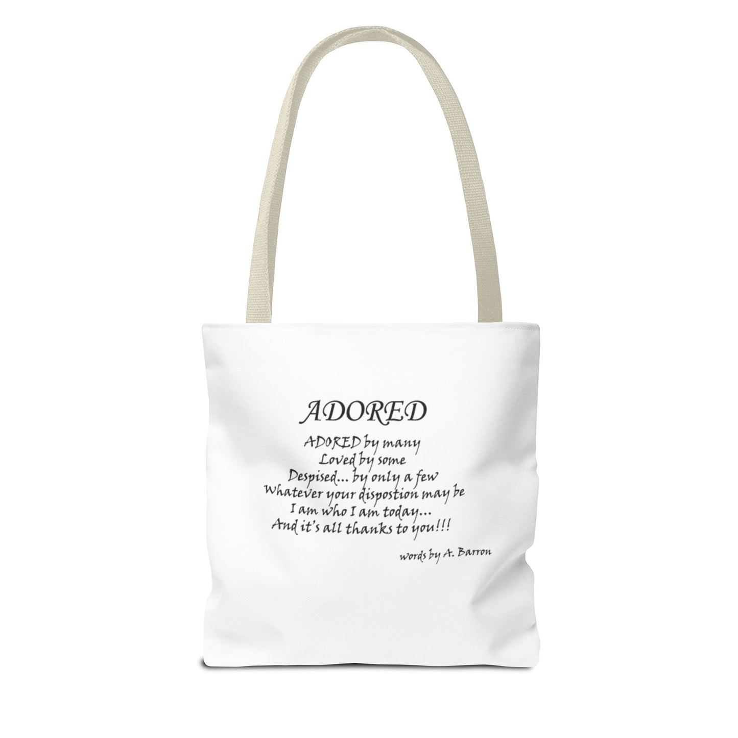 Stylish Adored Tote Bag - Fashionable Art Design for Everyday Use