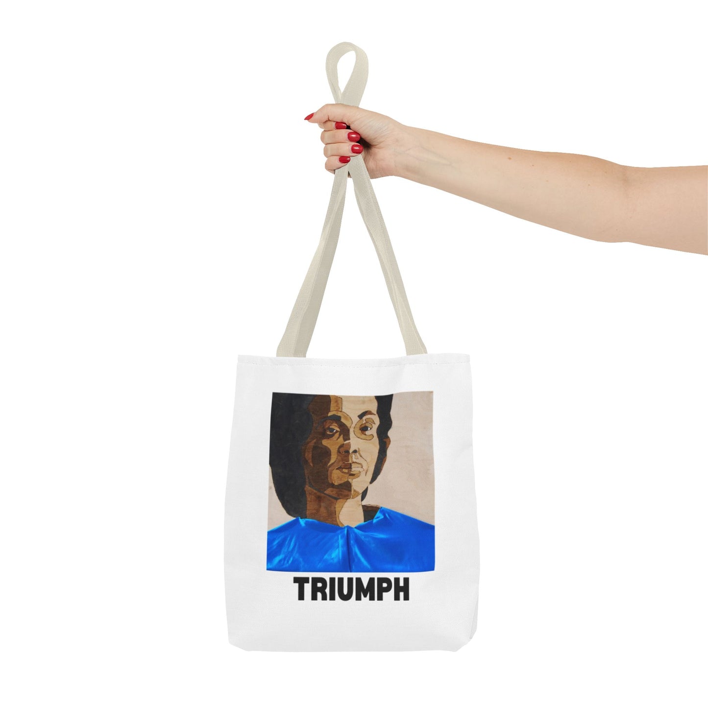 Triumph Tote Bag for Inspiration And Empowerment, Motivational Gift for Students, Eco-Friendly Shopping Bag, Artistic Statement