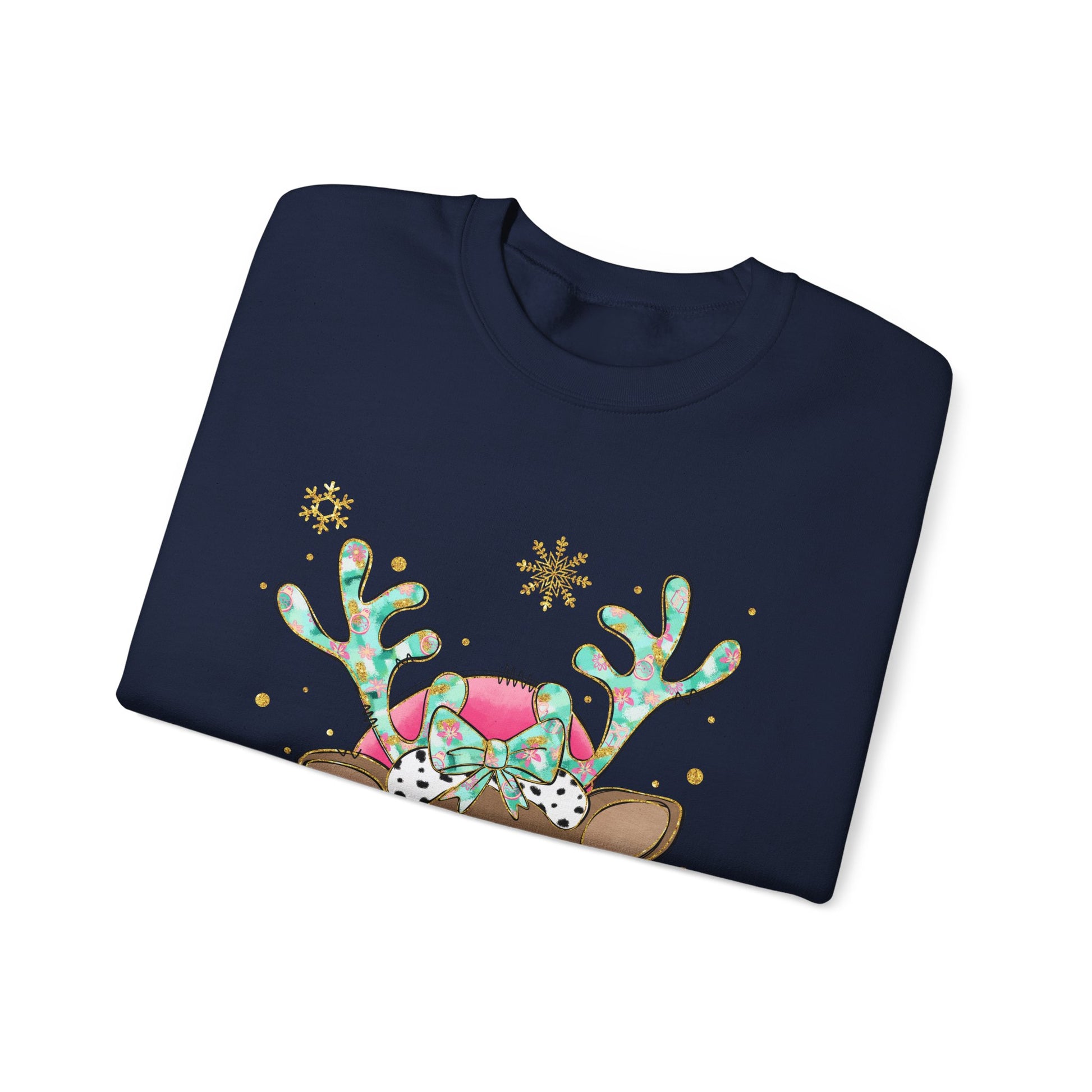 Cute Reindeer Holiday Sweatshirt for Women and Men - Ileana Marie Designs