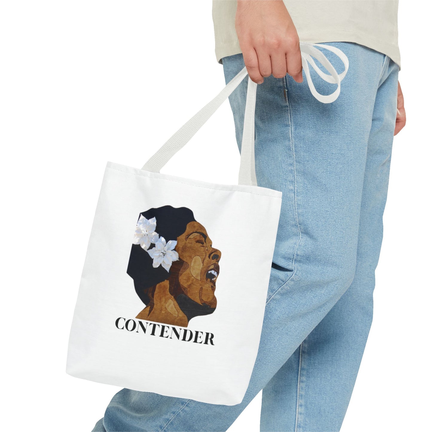 Empowering Tote Bag | Contender Design, Inspirational Gift, Black History Month, Affirmation, Eco-Friendly Shopping