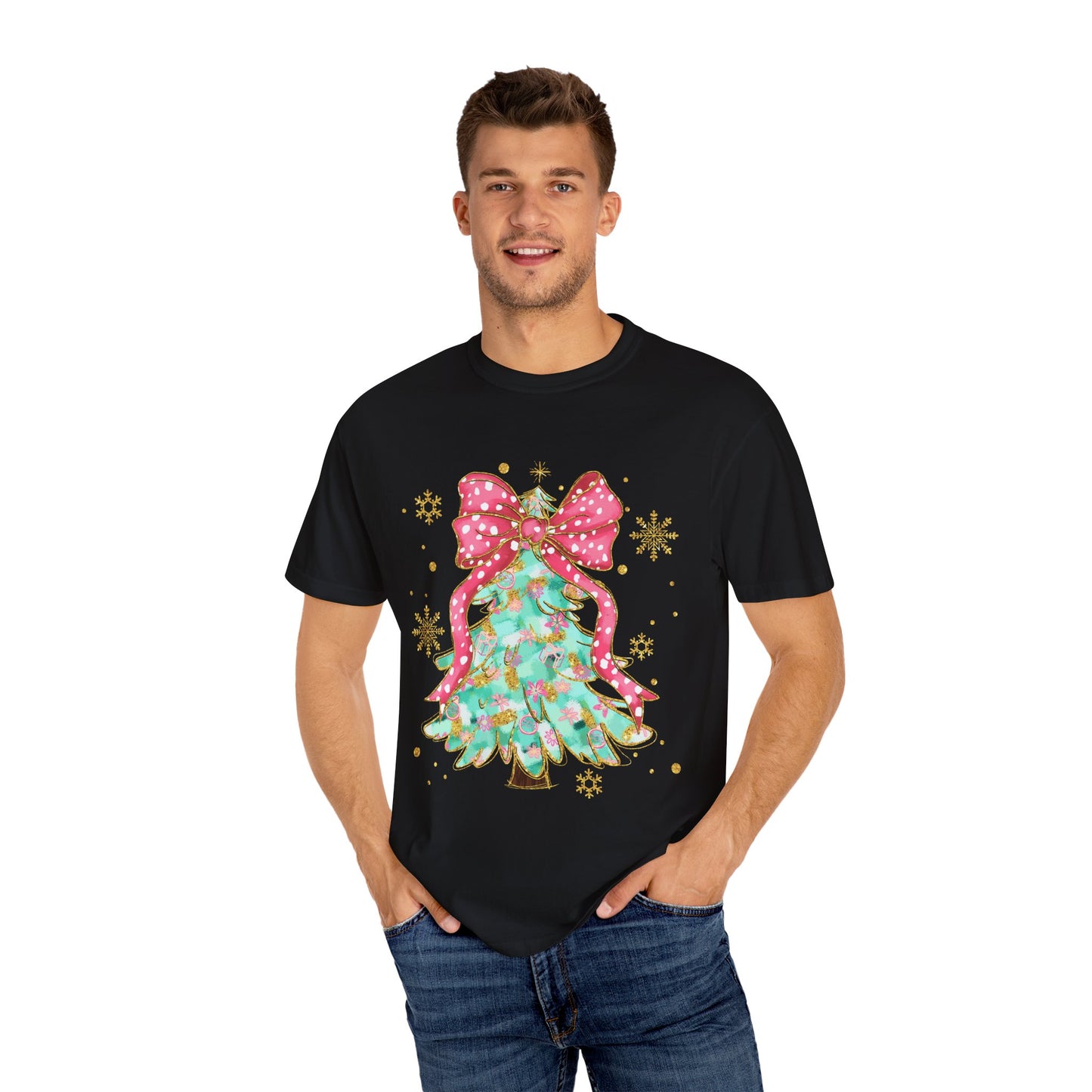 Festive Christmas Tree Graphic T-Shirt - Ileana Marie Designs