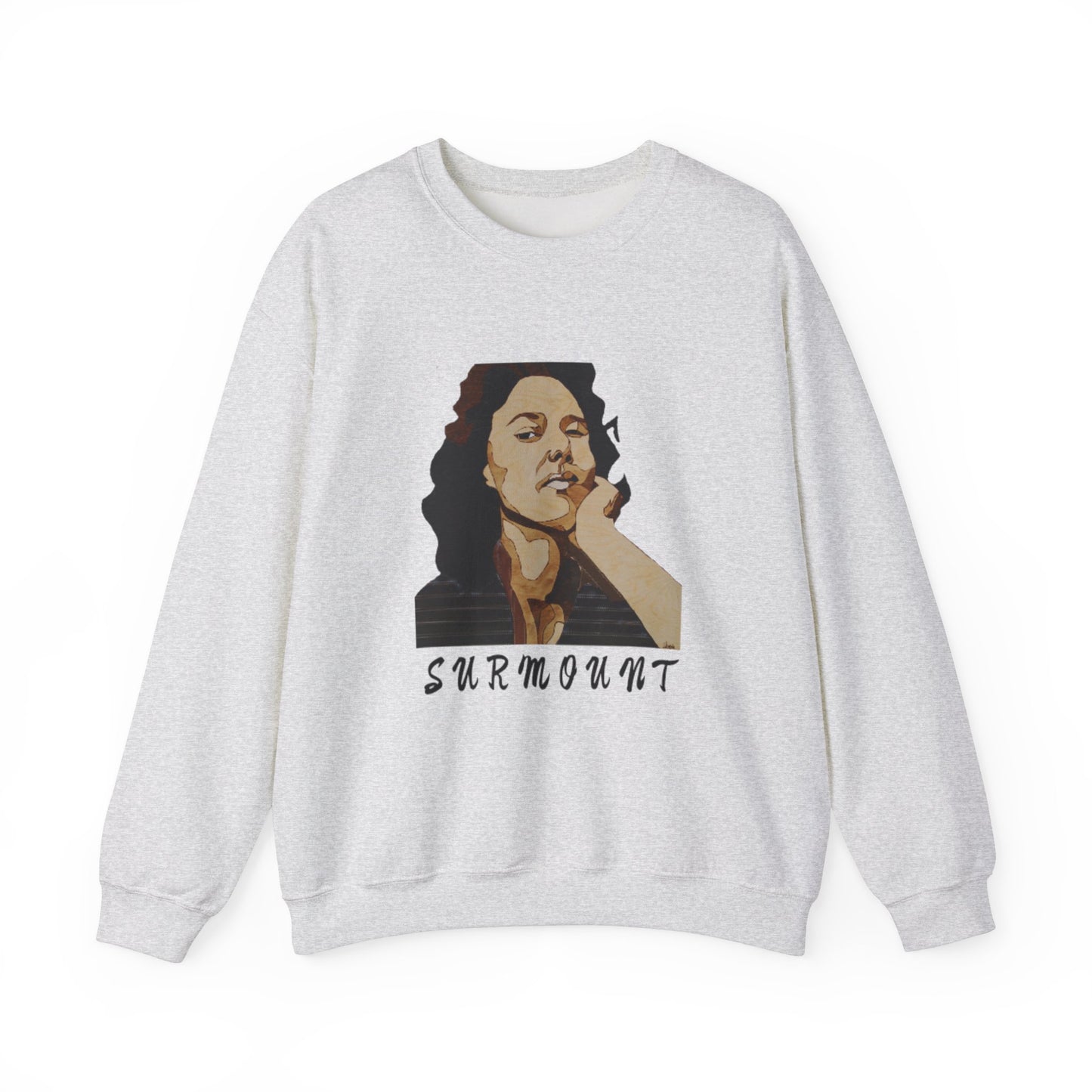 Cool Artistic Crewneck Sweatshirt - SURMOUNT, Unisex Gift, Casual Wear, Unique Art, Chill Vibe, Cozy Sweatshirt